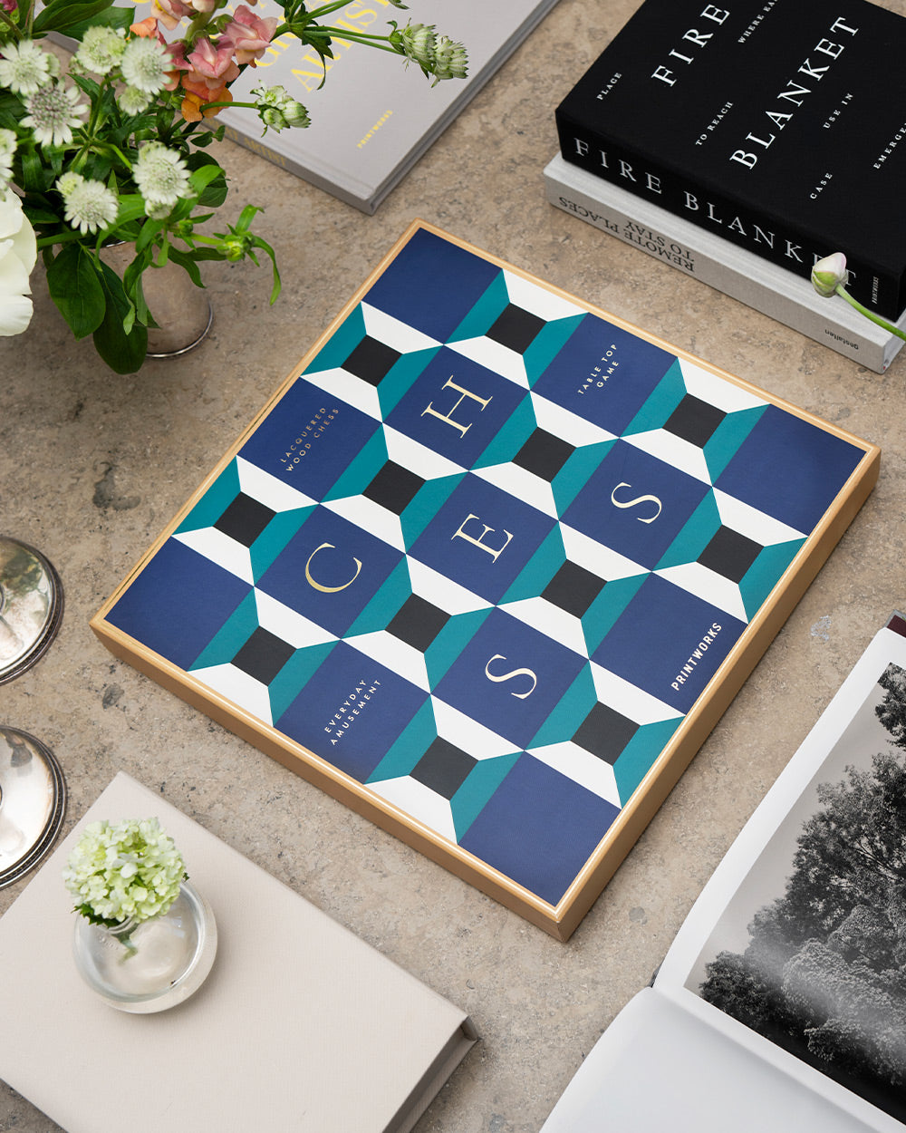 Lacquered Chess, Athena – Modern Coffee Table Games