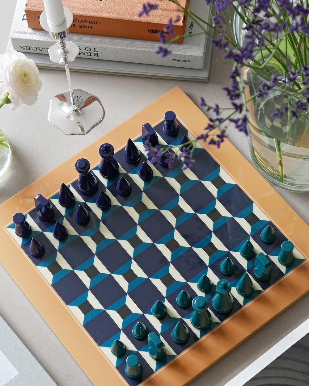 Lacquered Chess, Athena – Modern Coffee Table Games