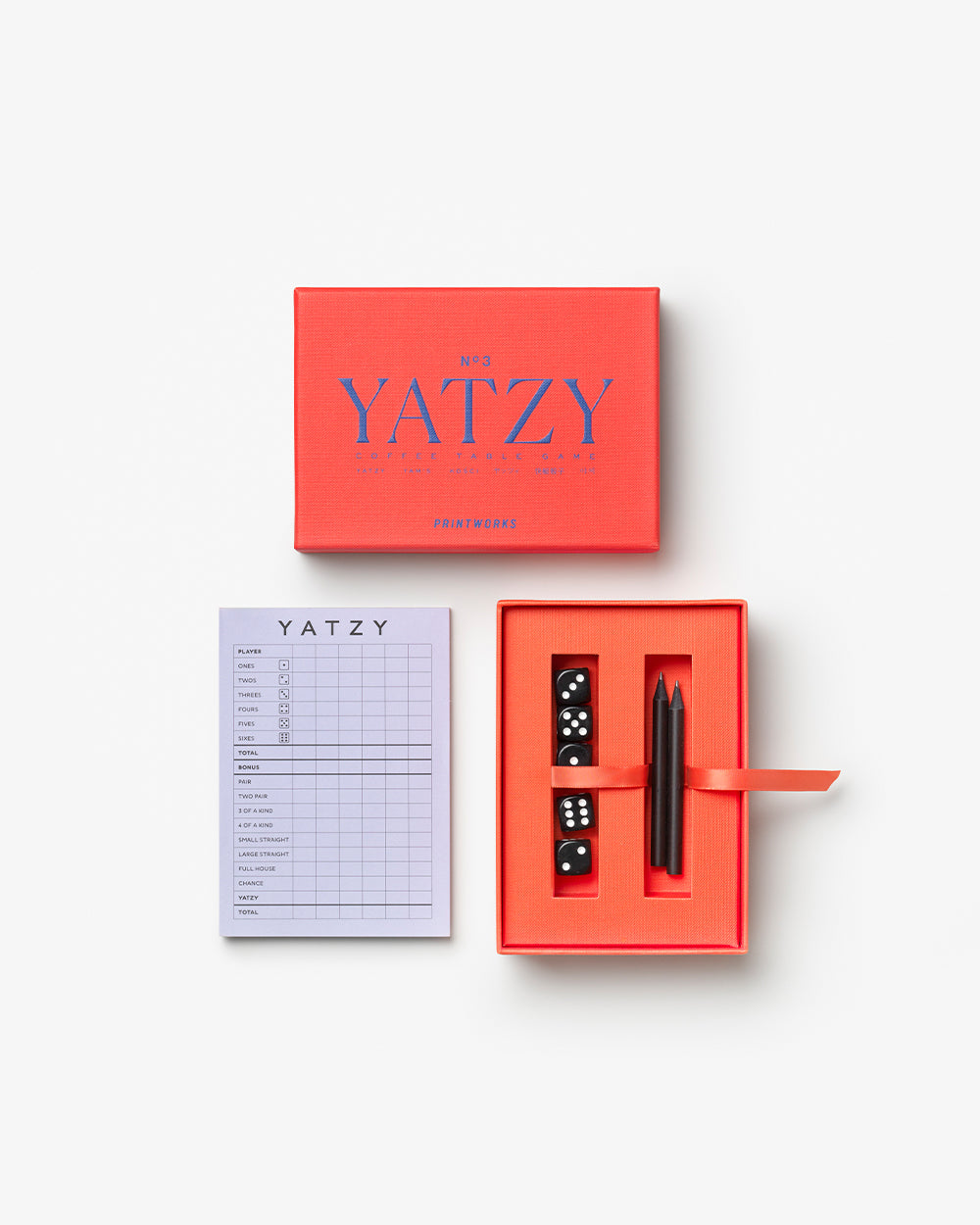 Yatzy, Classic Red – Modern Coffee Table Game by Printworks