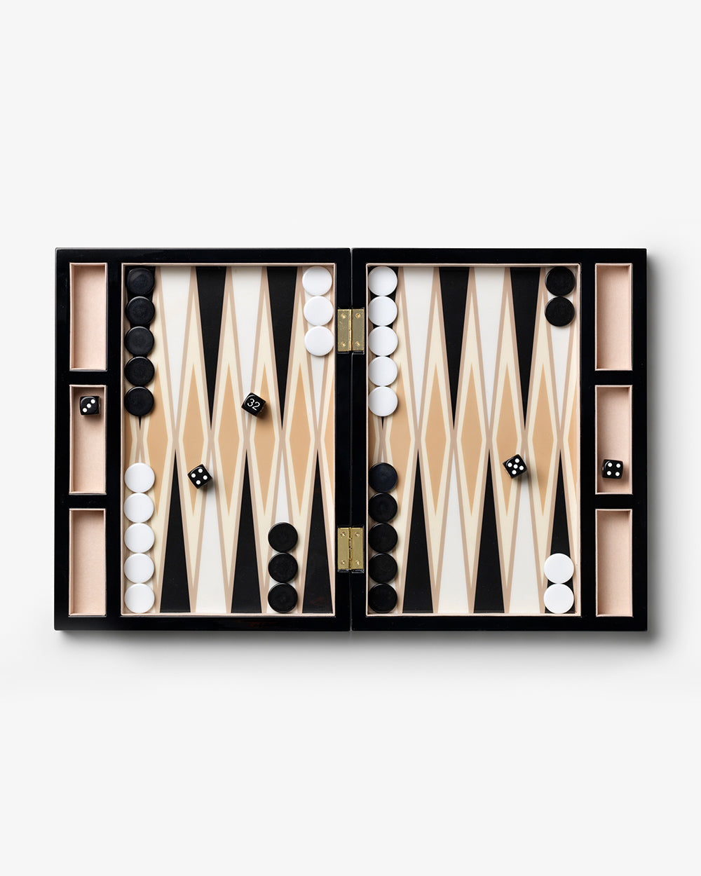 Lacquered Backgammon, Black – Modern Coffee Table Games