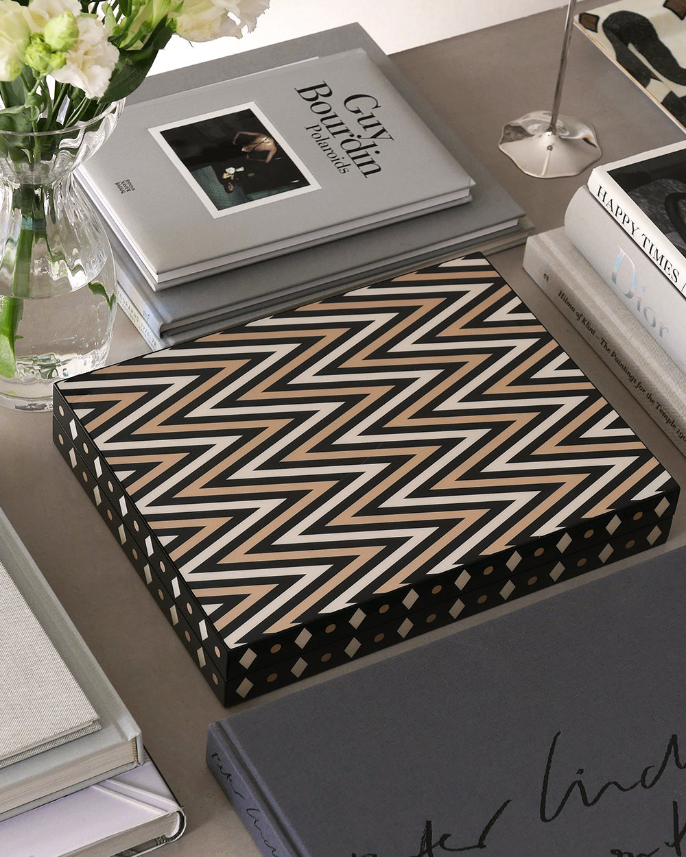 Lacquered Backgammon, Black – Modern Coffee Table Games