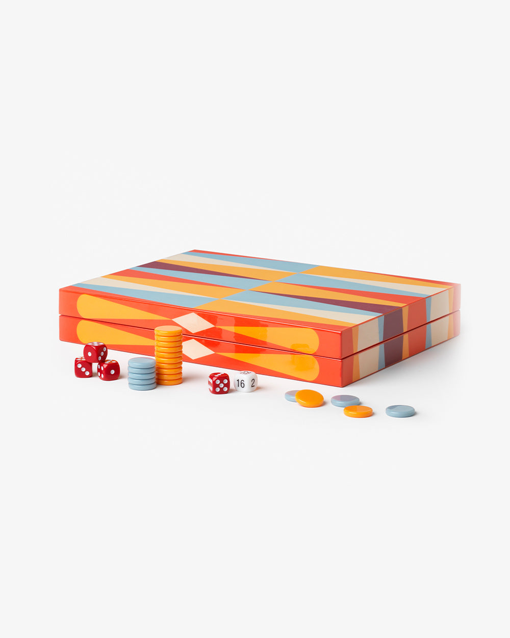 Lacquered Backgammon, Red – Modern Coffee Table Games