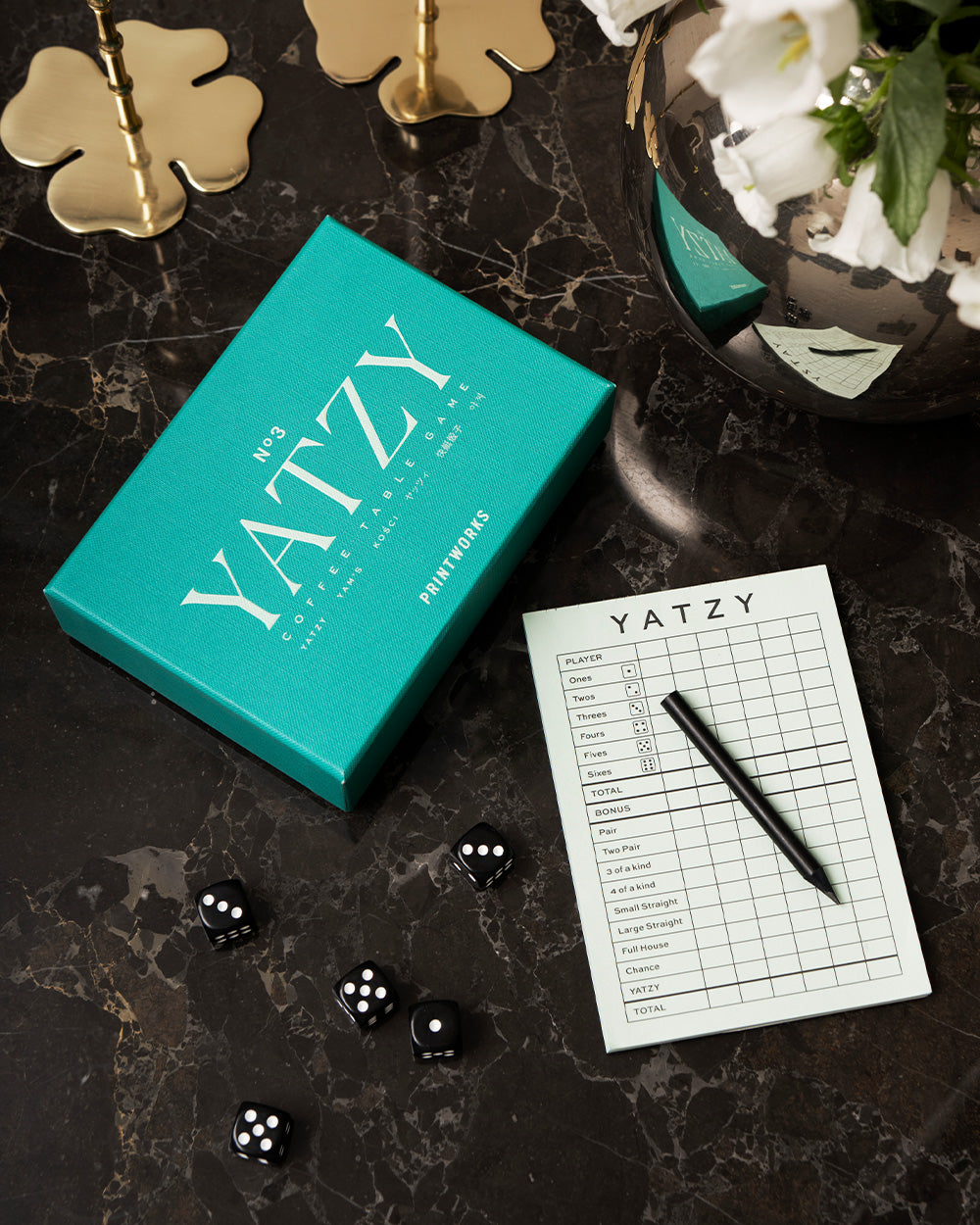 Yatzy, Classic Green – Modern Coffee Table Dice Games