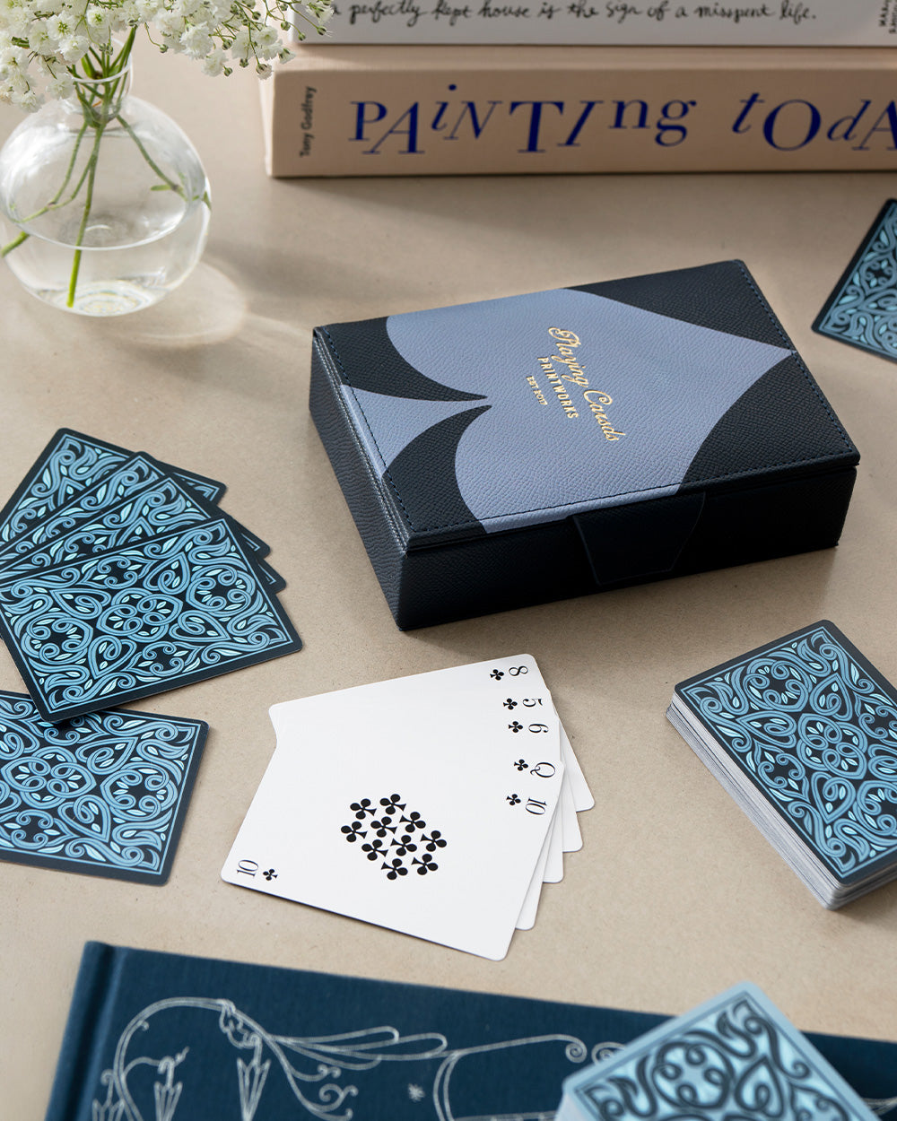 Reverra Double Playing Cards in Leather Case