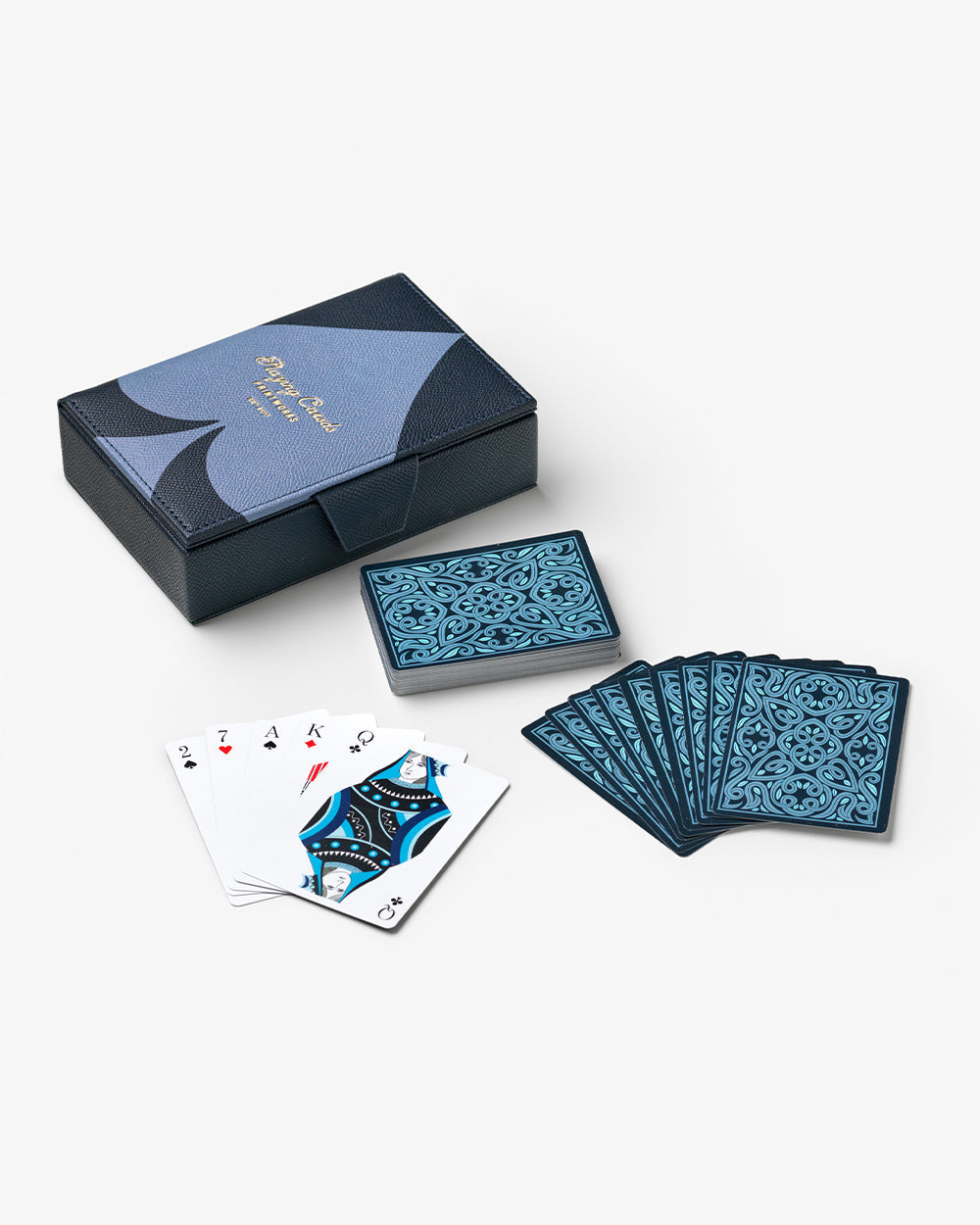 Reverra Double Playing Cards in Leather Case