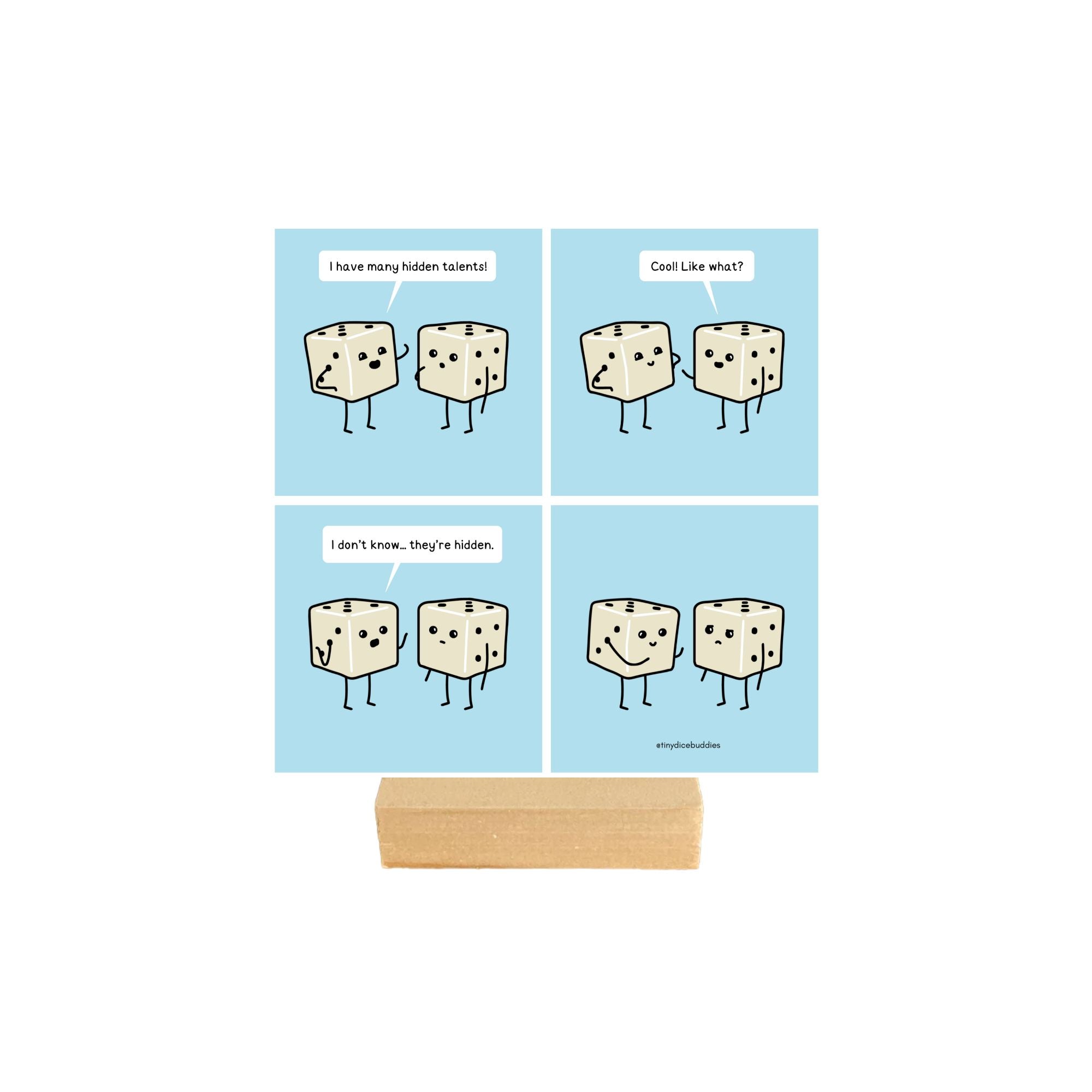 Hidden Talent Comic Print by Tiny Dice Buddies