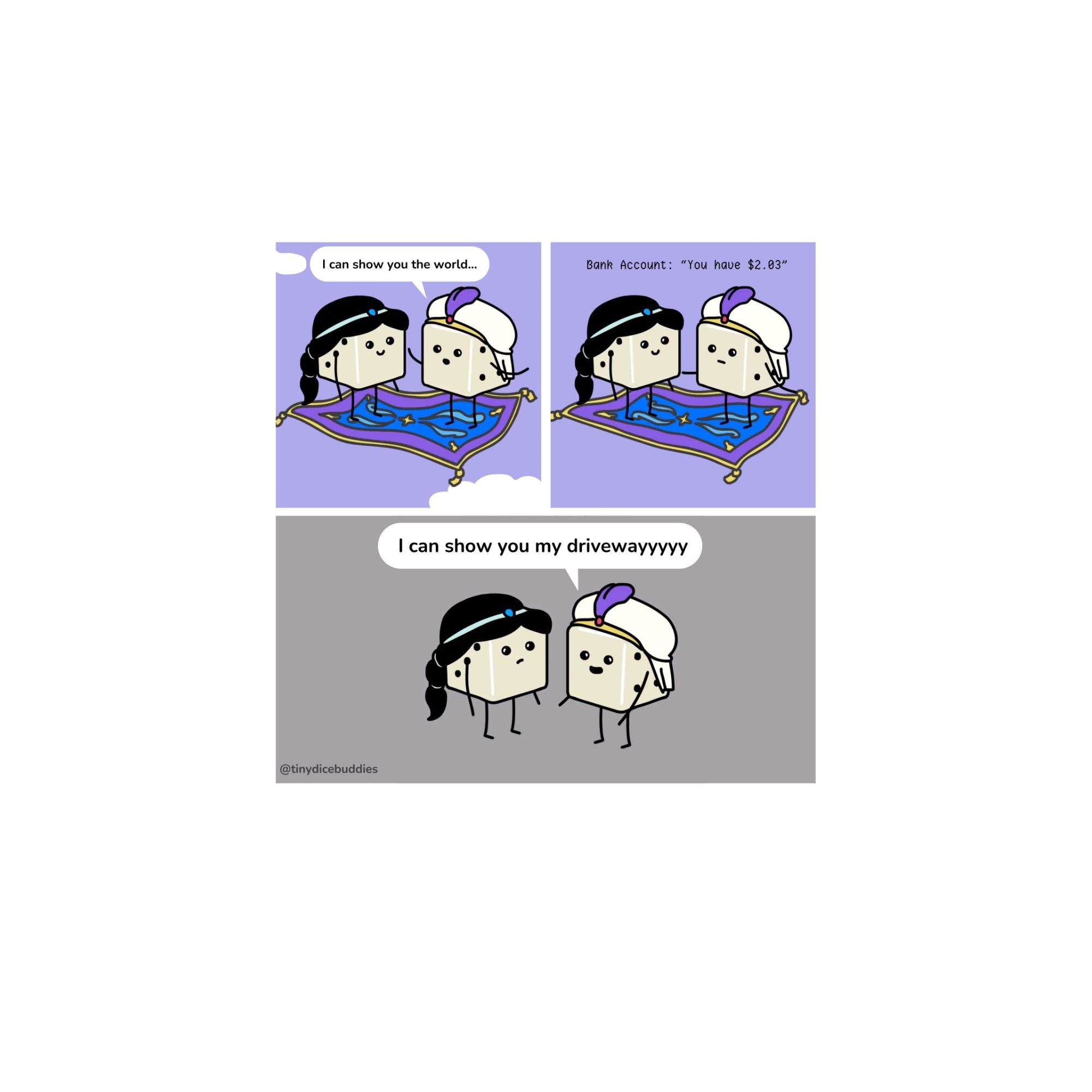 Show You the World Comic Print by Tiny Dice Buddies