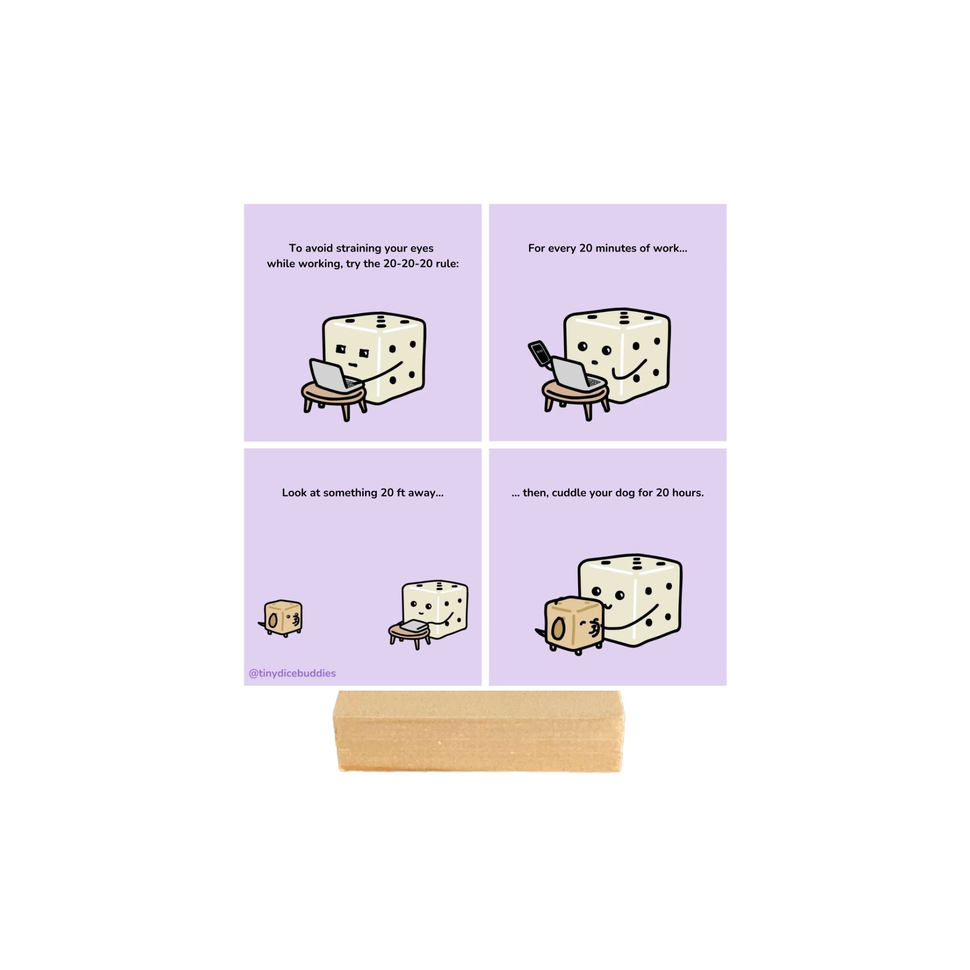 20-20-20 Rule Comic Print by Tiny Dice Buddies