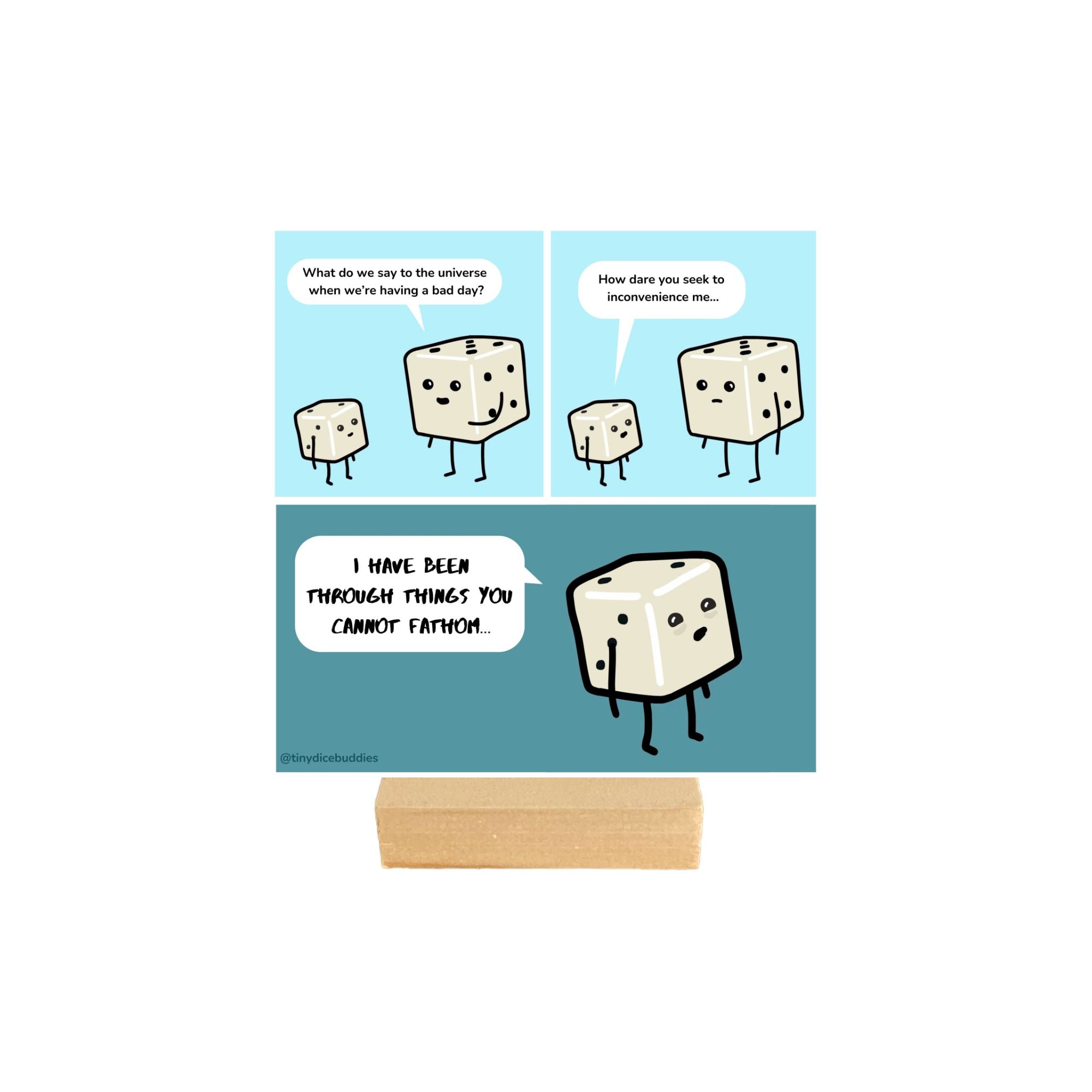 You Cannot Fathom Comic Print by Tiny Dice Buddies