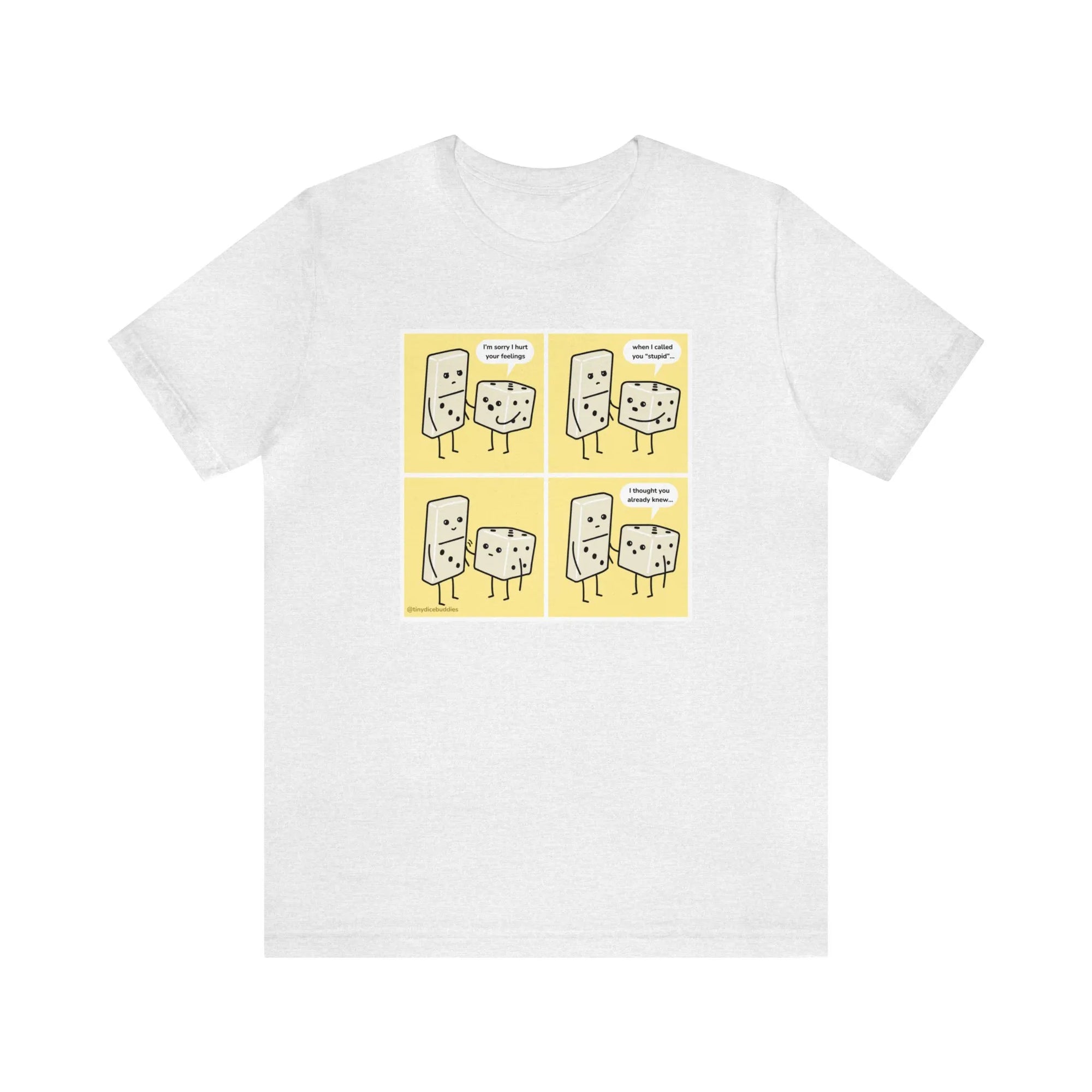 Tiny Dice Buddies "Sorry I Hurt Your Feelings" | Unisex Jersey Short Sleeve Tee