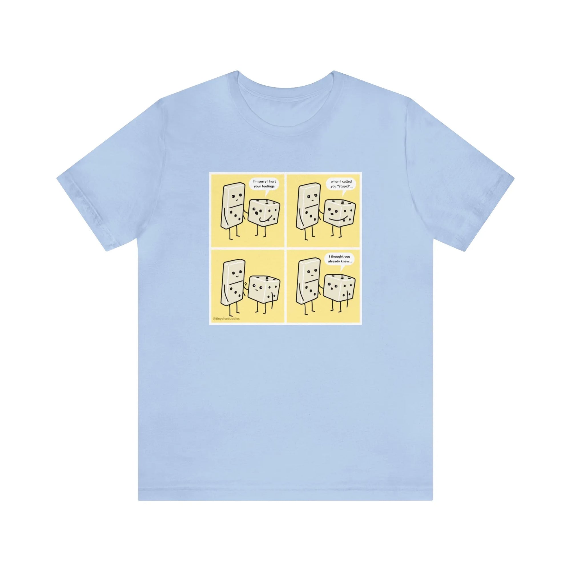 Tiny Dice Buddies "Sorry I Hurt Your Feelings" | Unisex Jersey Short Sleeve Tee