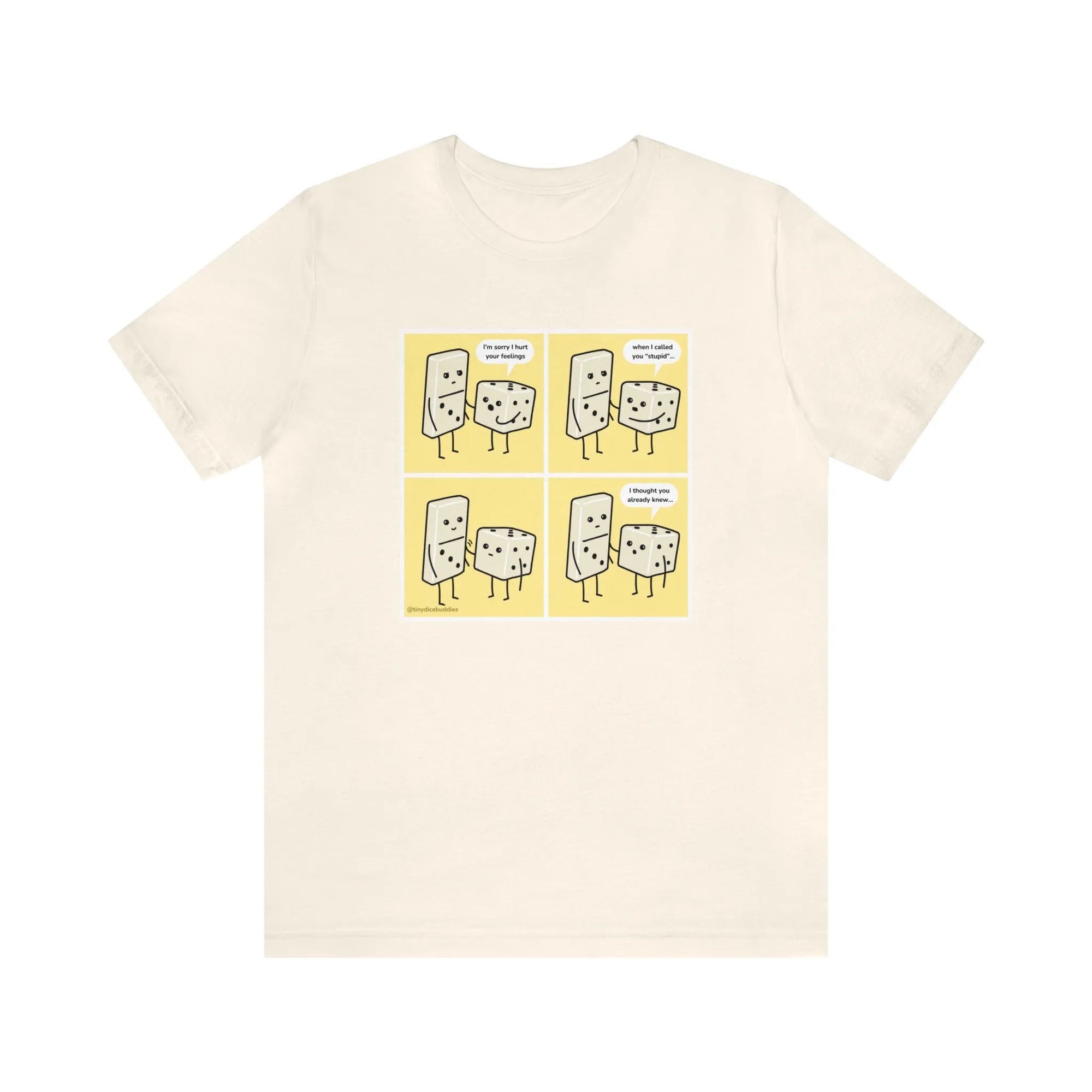 Tiny Dice Buddies "Sorry I Hurt Your Feelings" | Unisex Jersey Short Sleeve Tee
