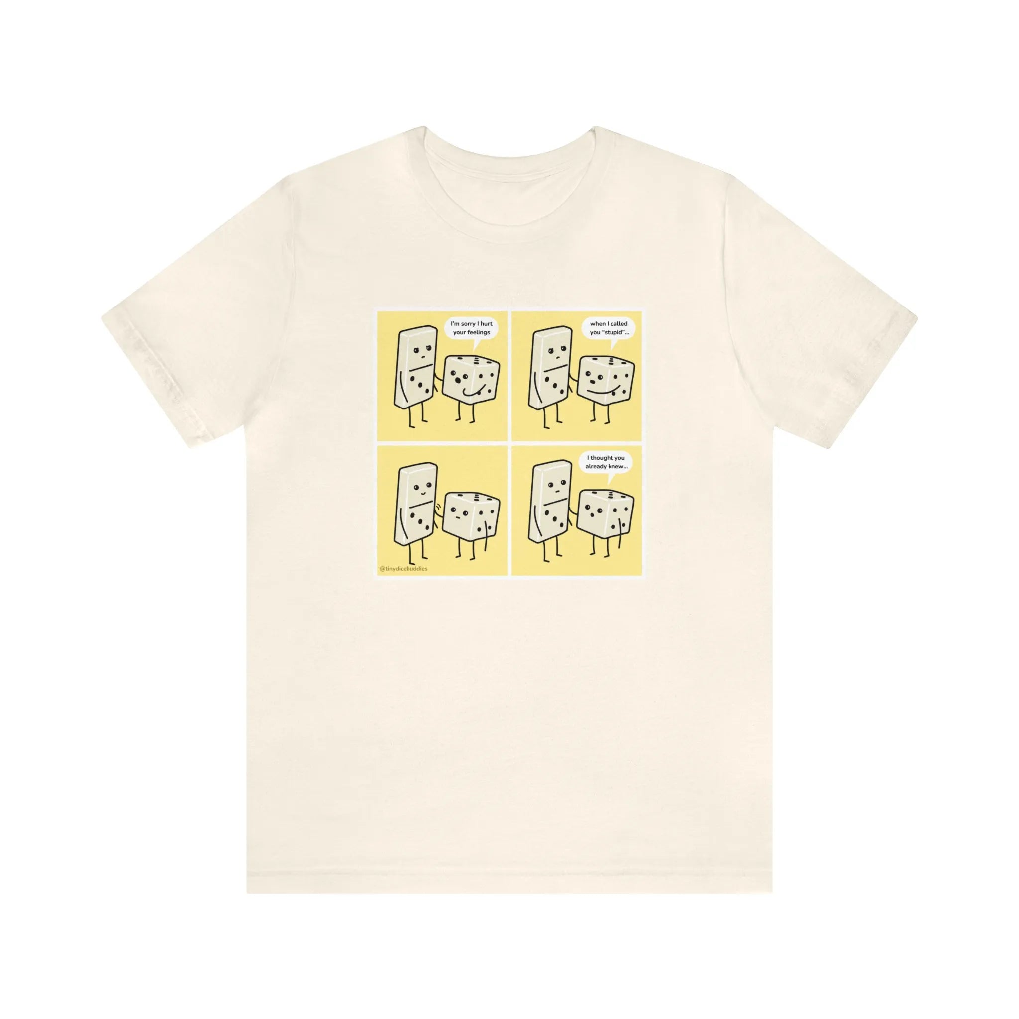 Tiny Dice Buddies "Sorry I Hurt Your Feelings" | Unisex Jersey Short Sleeve Tee