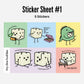 Sticker Sheet Bundle (Set of 4 Sticker Sheets)