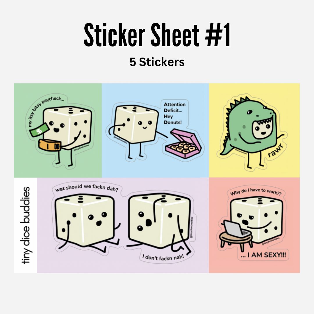 Sticker Sheet Bundle (Set of 4 Sticker Sheets)