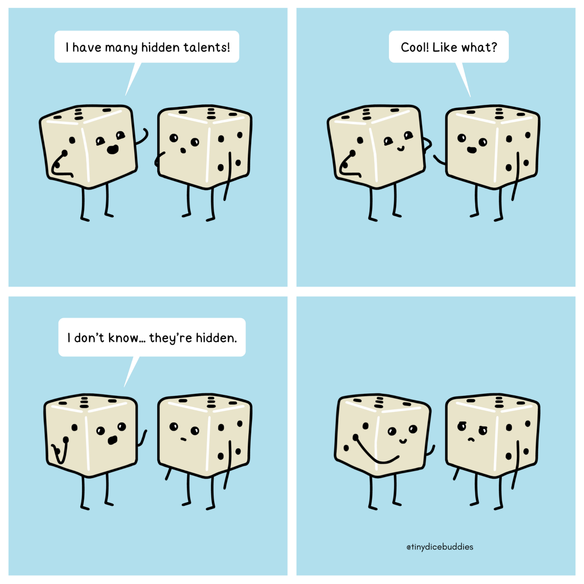 Hidden Talent Comic Print by Tiny Dice Buddies