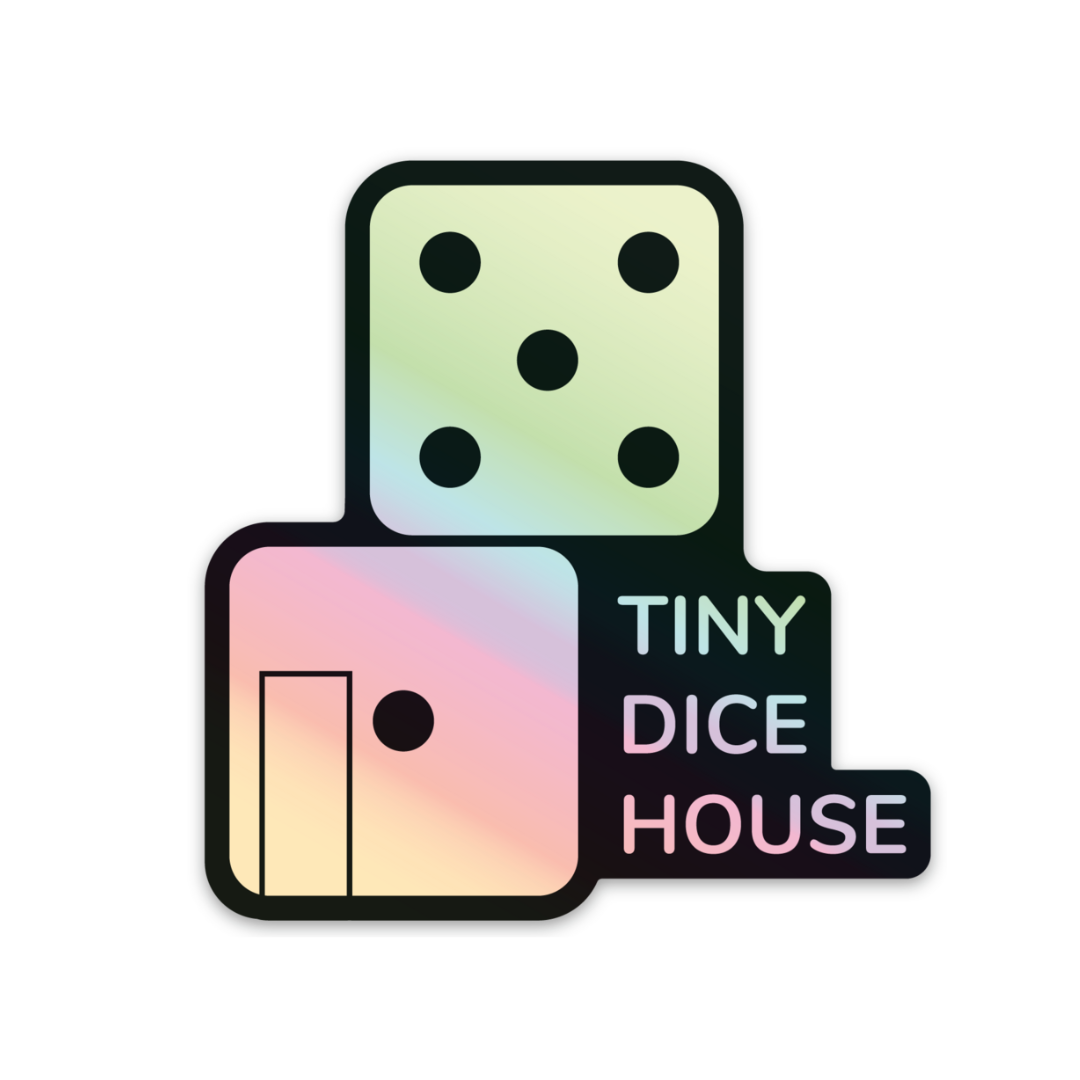 Tiny Dice House Holographic Die-Cut Sticker