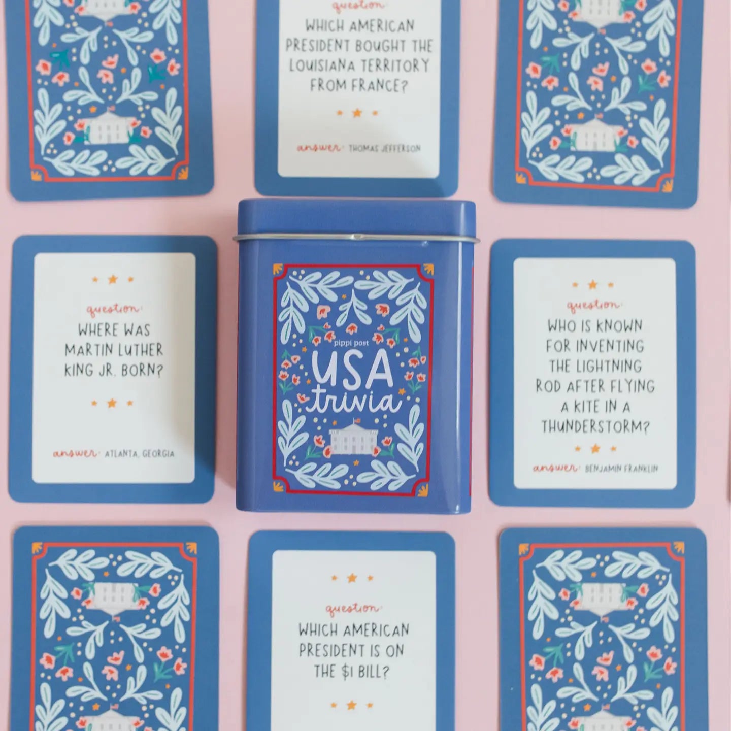 USA Trivia Cards – American History & Geography Trivia Game