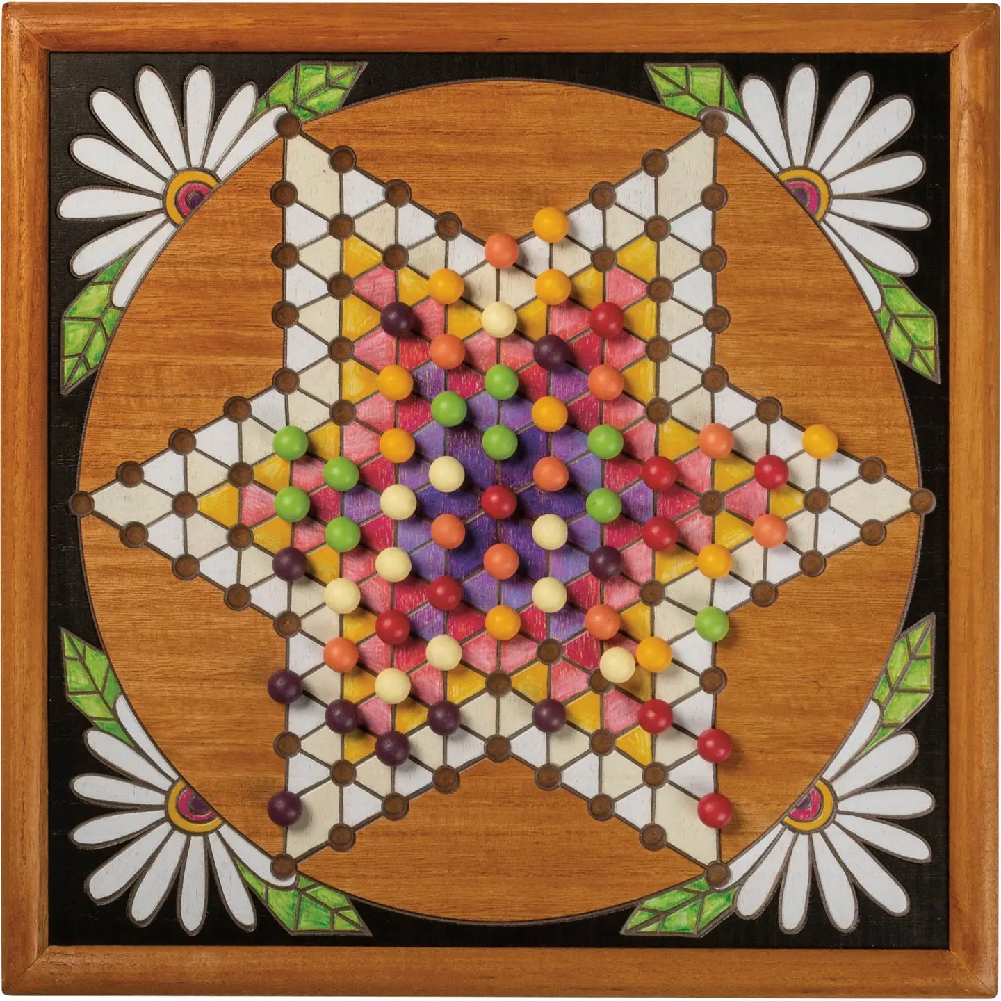 Colorful Wooden Chinese Checkers Board Game