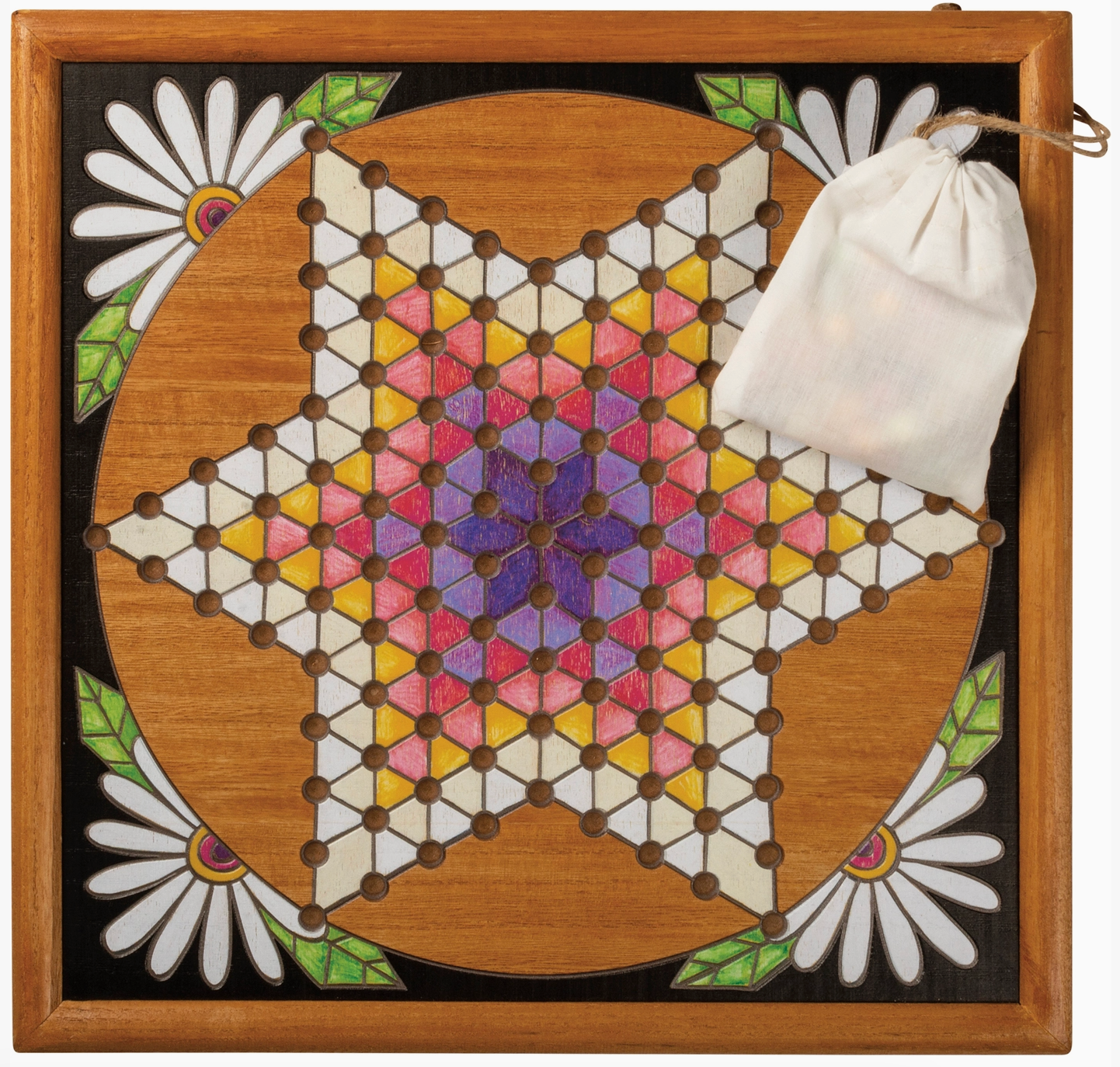 Colorful Wooden Chinese Checkers Board Game