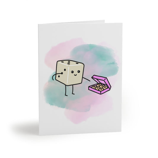 You're the Dice-ing to My Donut Greeting Card | Tiny Dice Buddies