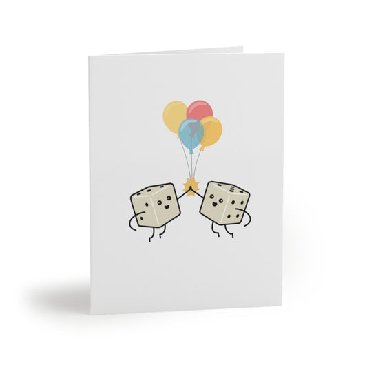 Happy Birthday Punny Dice Greeting Card | Tiny Dice Buddies