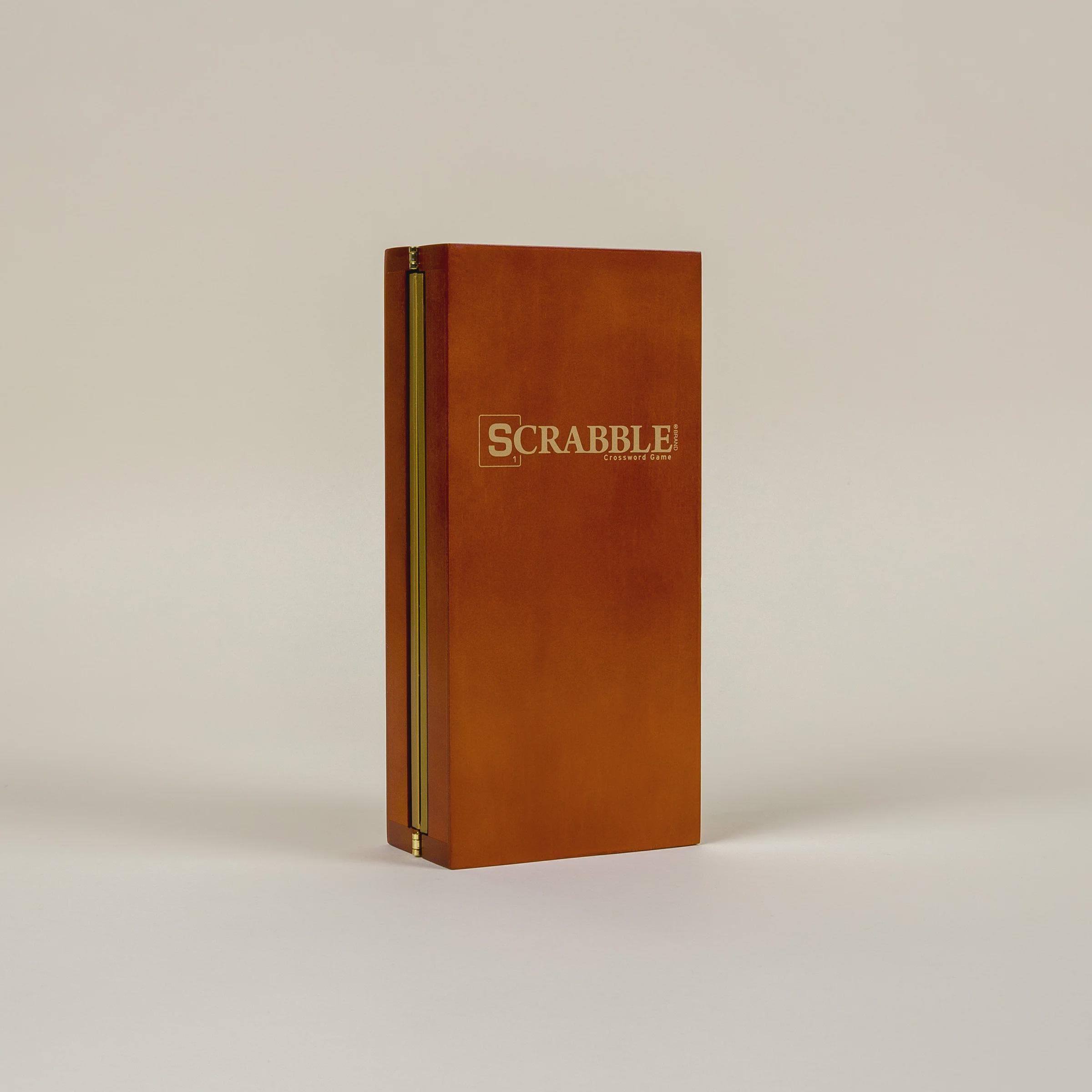 Scrabble Wood Vintage Deluxe Travel Size Board Game