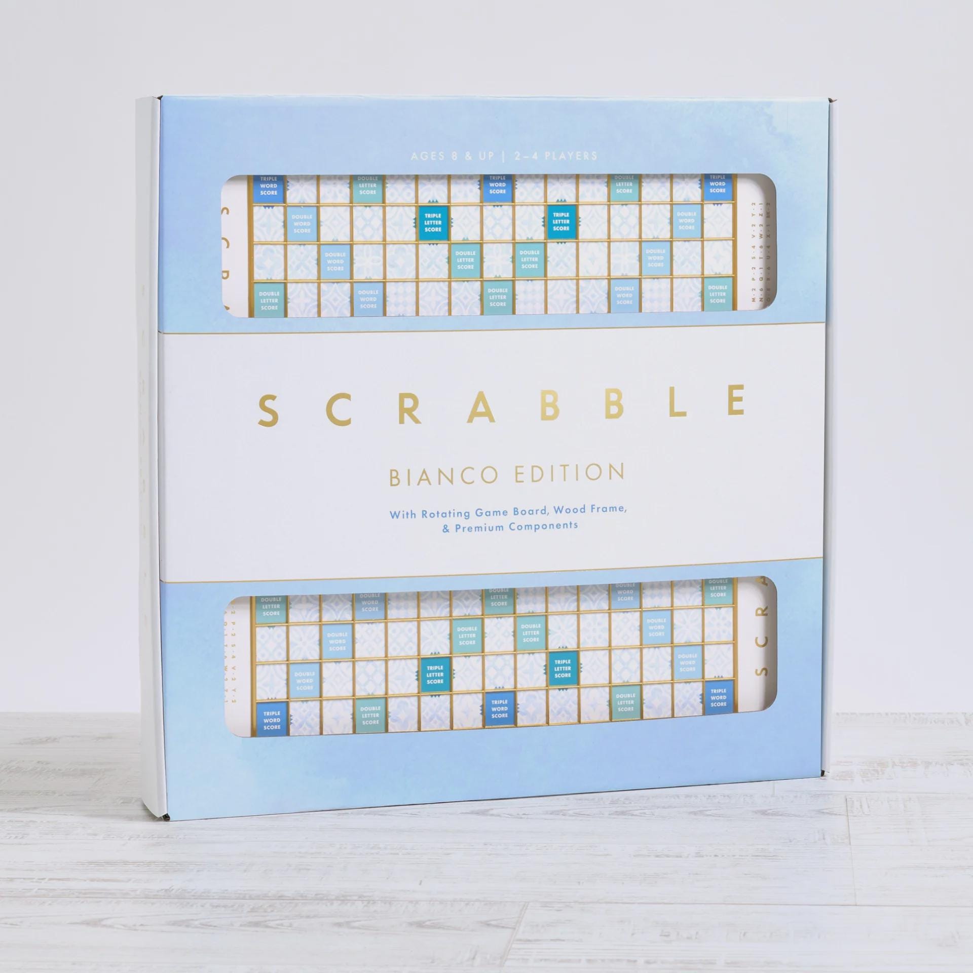 Modern Scrabble White Deluxe Board Game Edition