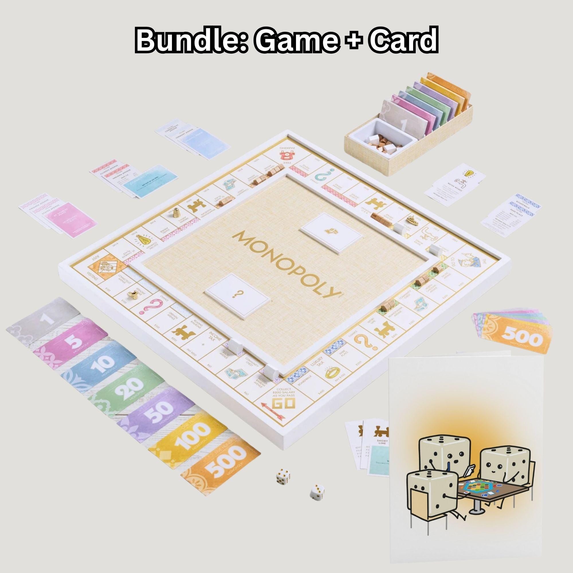 Modern Monopoly White Deluxe Board Game Edition
