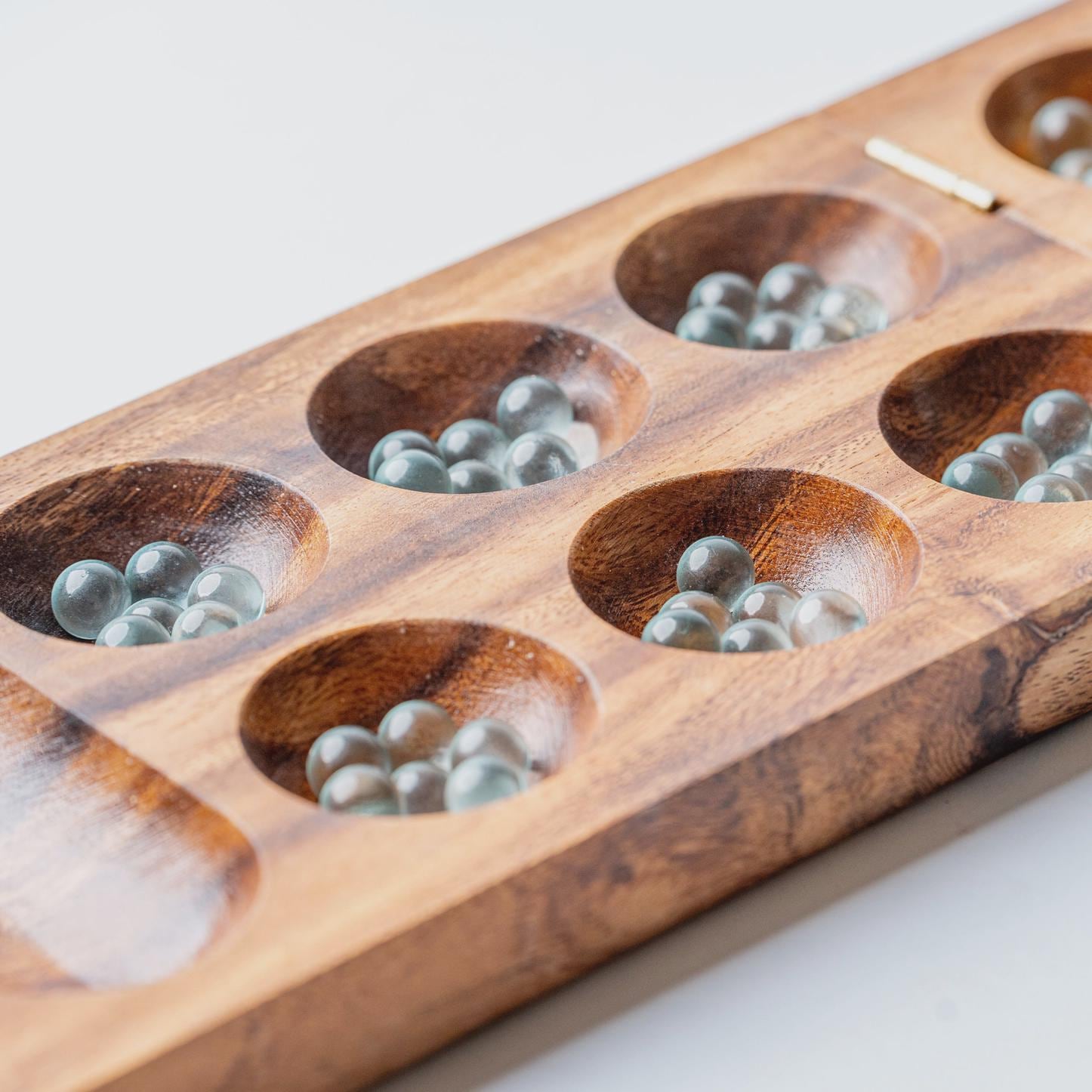 Modern Mancala Mango Wood Board Game Set