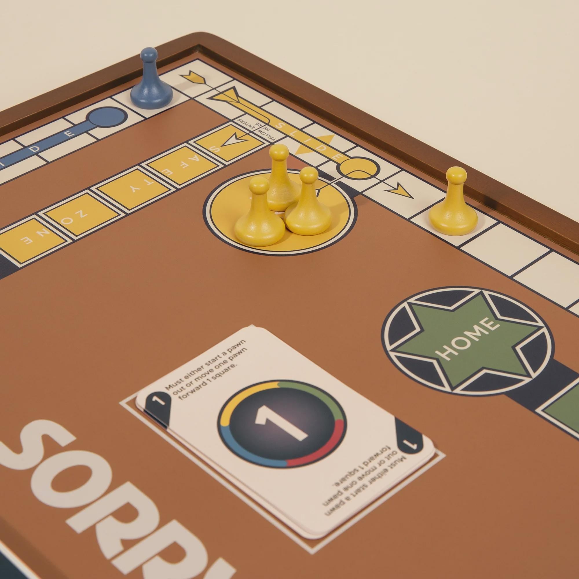 3-in-1 Premium Wooden Board Game Set: Monopoly, Sorry, Mancala