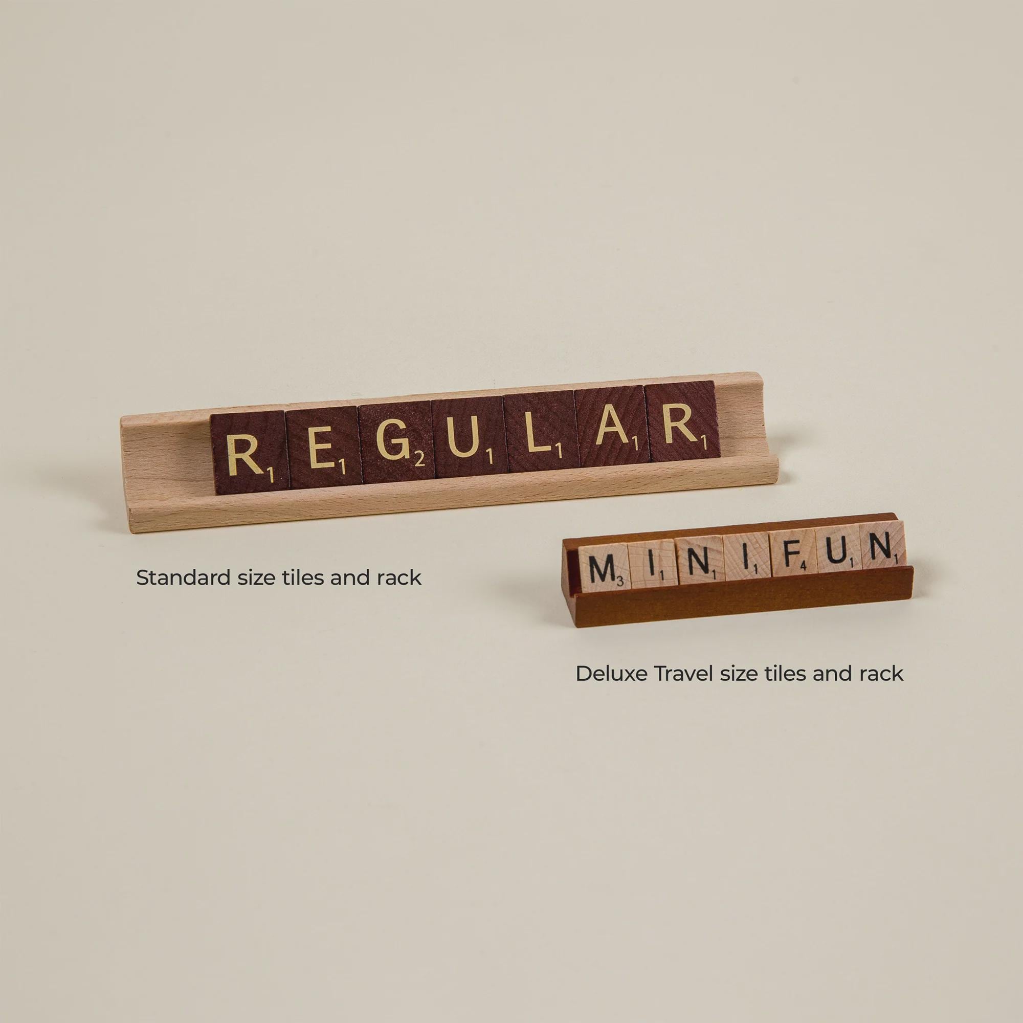 Scrabble Wood Vintage Deluxe Travel Size Board Game