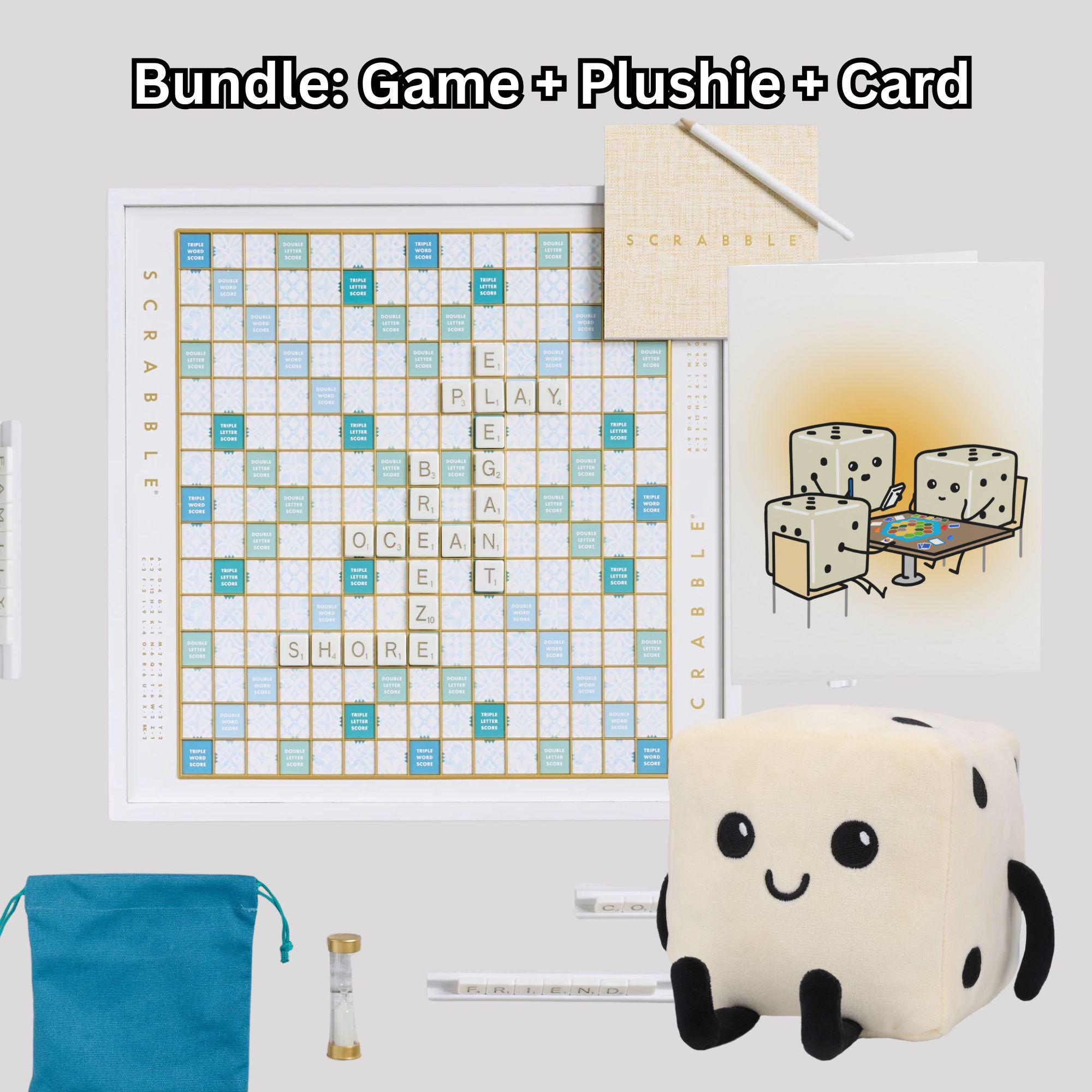 Modern Scrabble White Deluxe Board Game Edition