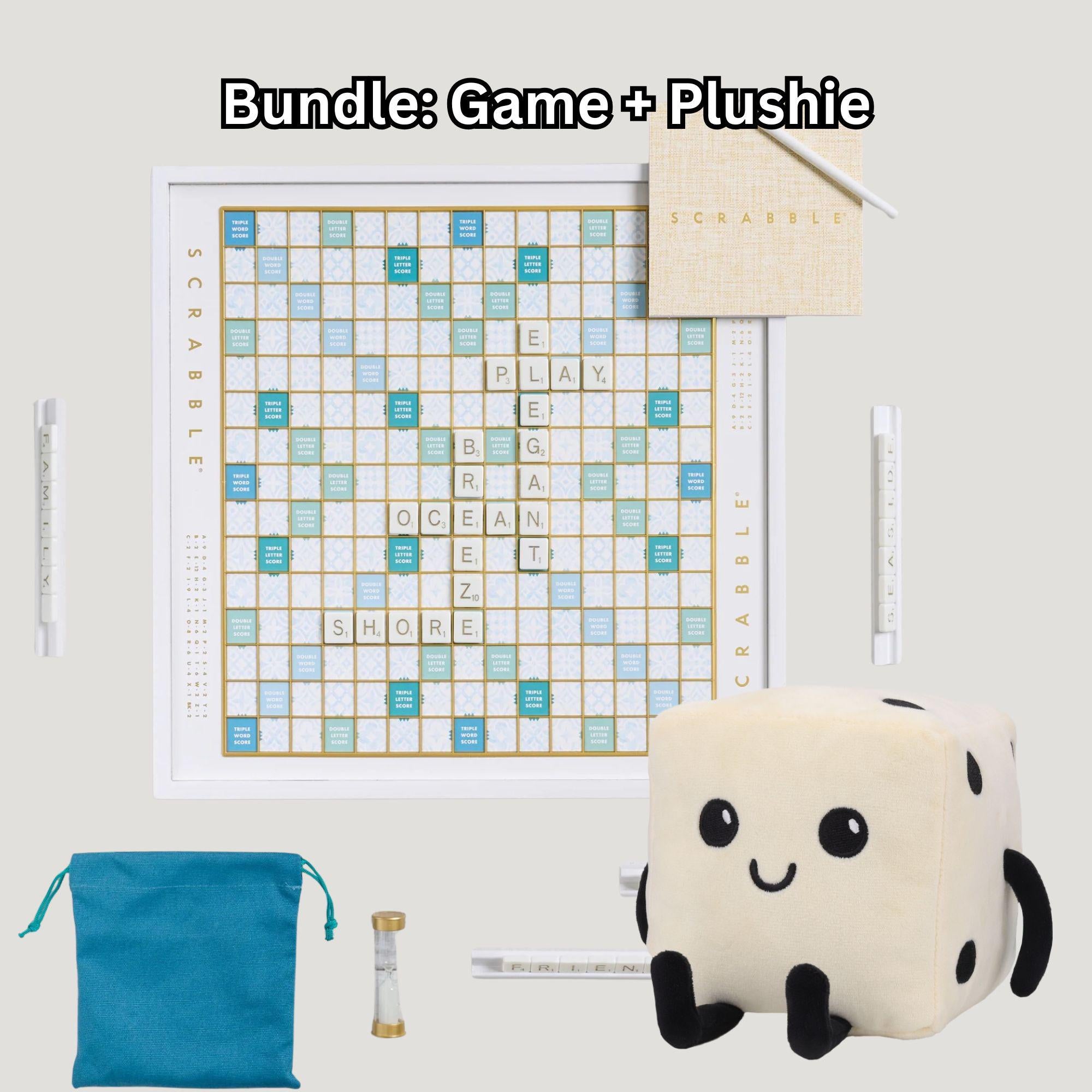 Modern Scrabble White Deluxe Board Game Edition