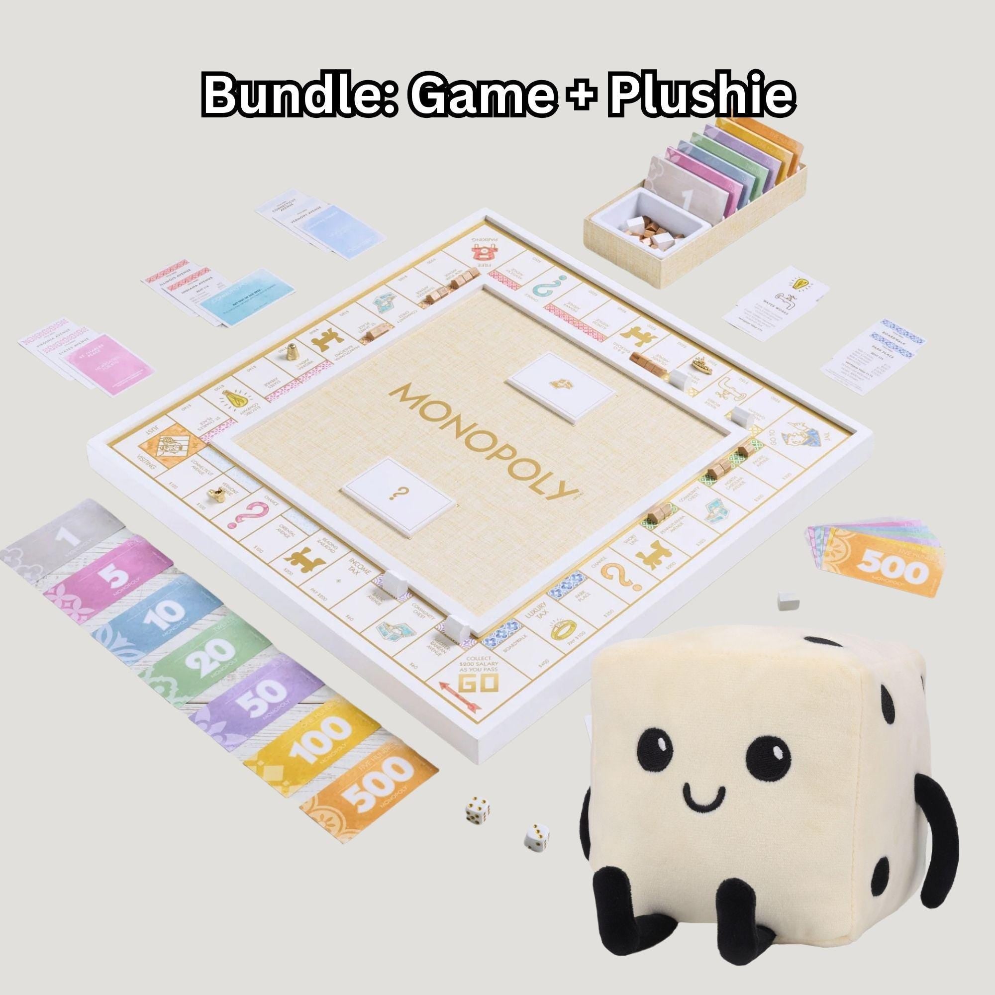 Modern Monopoly White Deluxe Board Game Edition