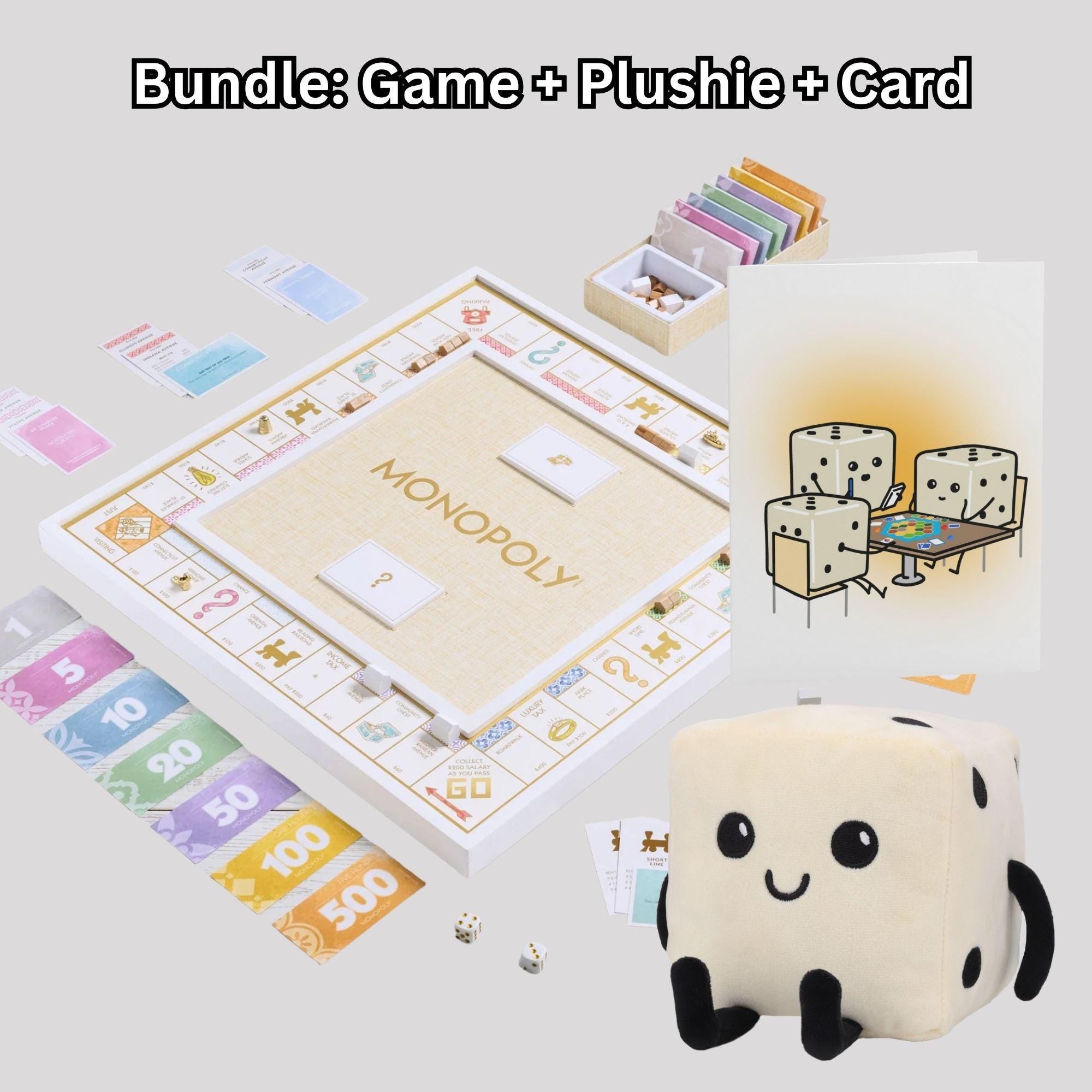 Modern Monopoly White Deluxe Board Game Edition