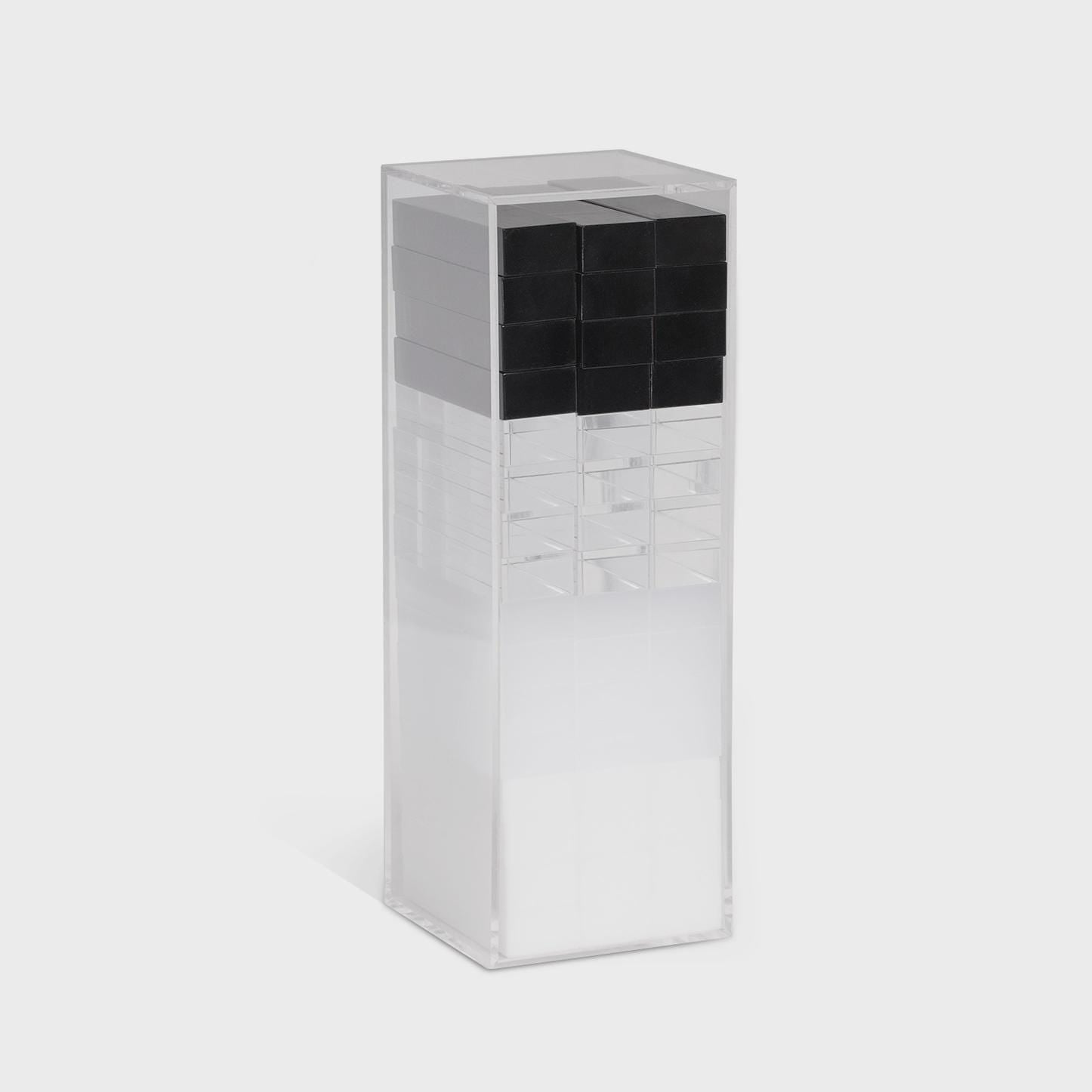 Modern Retro Acrylic Jenga Board Game Black and White