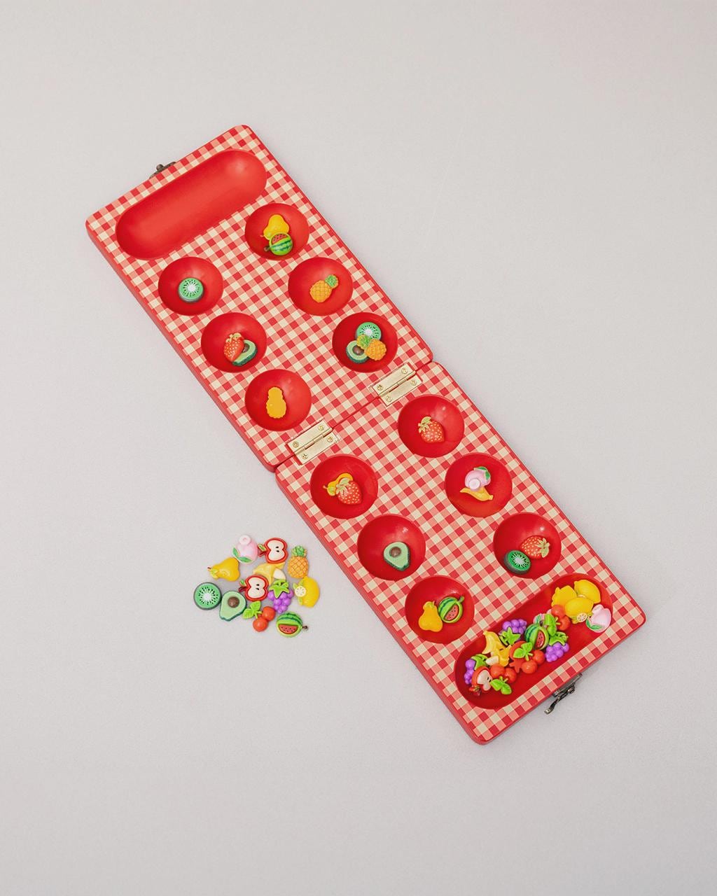Modern Colorful Fruit Themed Mancala Board Game