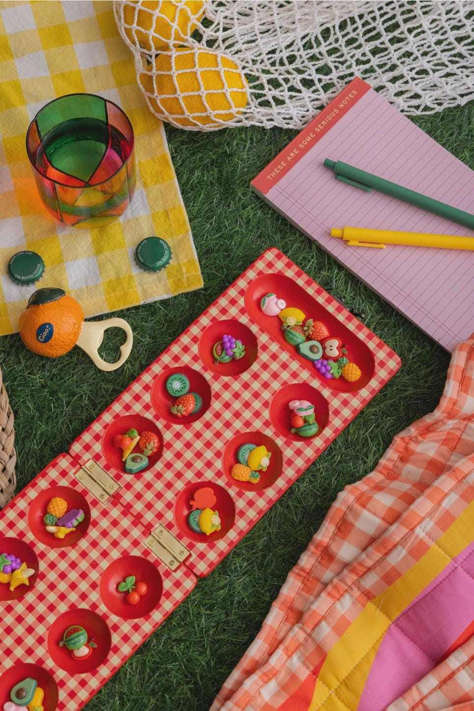 Modern Colorful Fruit Themed Mancala Board Game