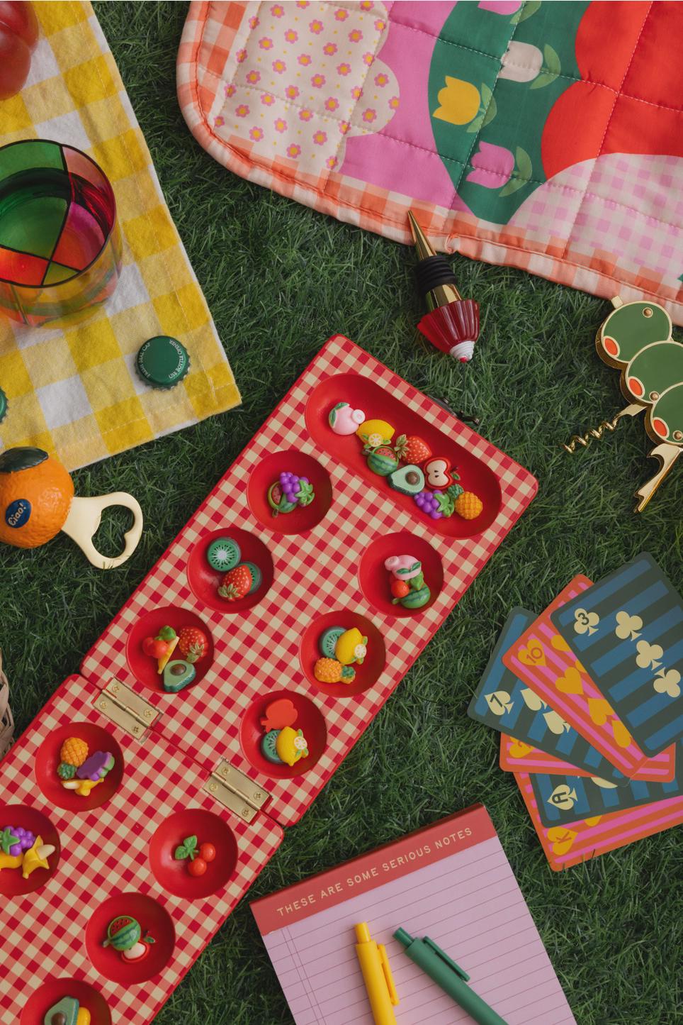 Modern Colorful Fruit Themed Mancala Board Game