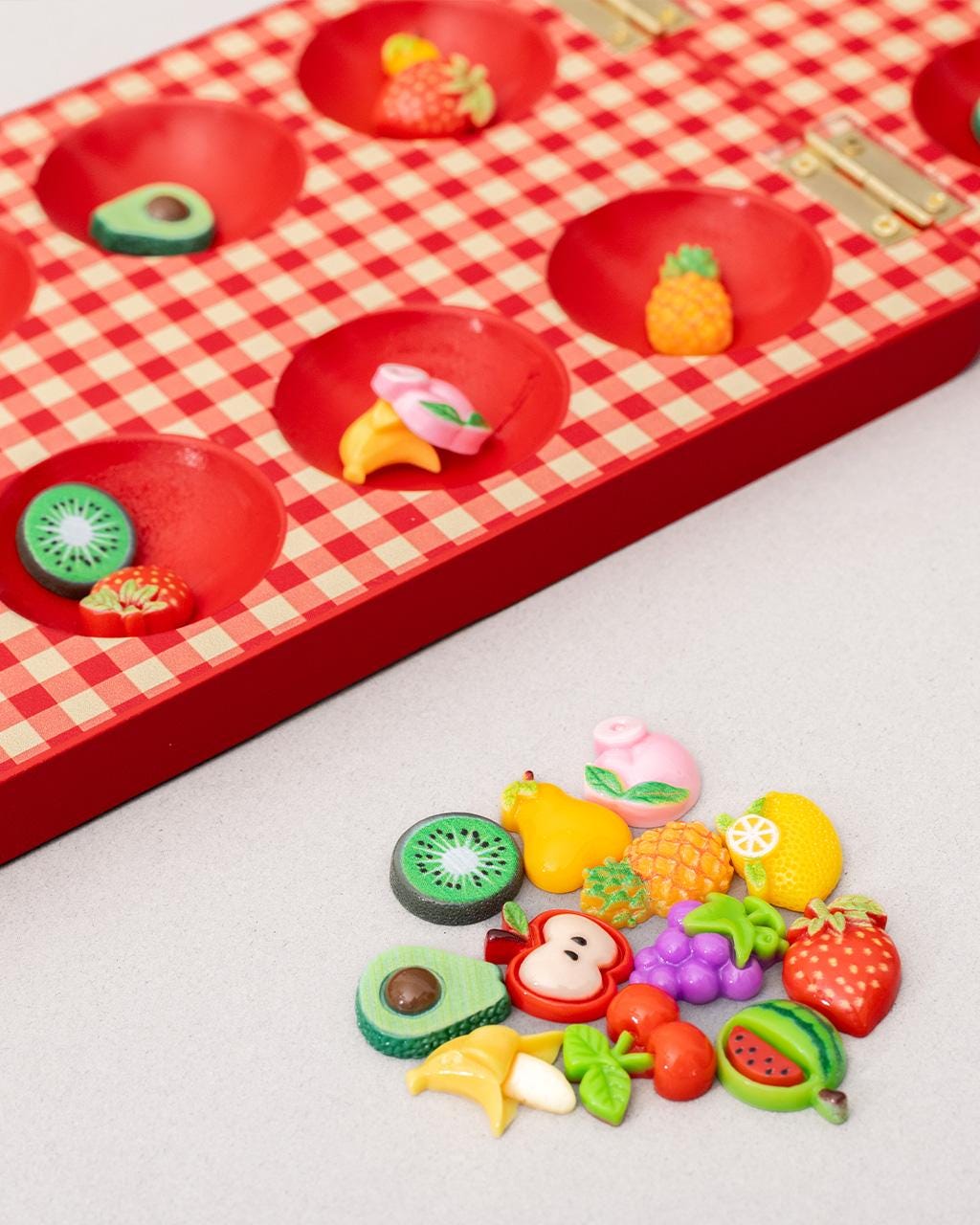 Modern Colorful Fruit Themed Mancala Board Game