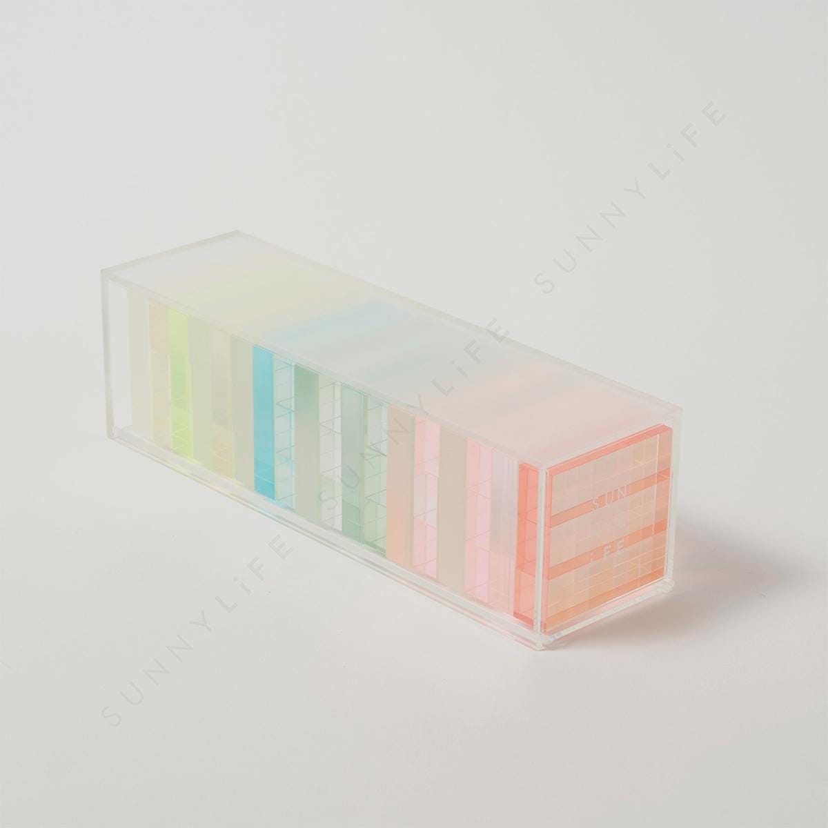 Ombre Lucite Acrylic Pastel Jumbling Tower Jenga Stacking Game, Sorbet Sherbert Color