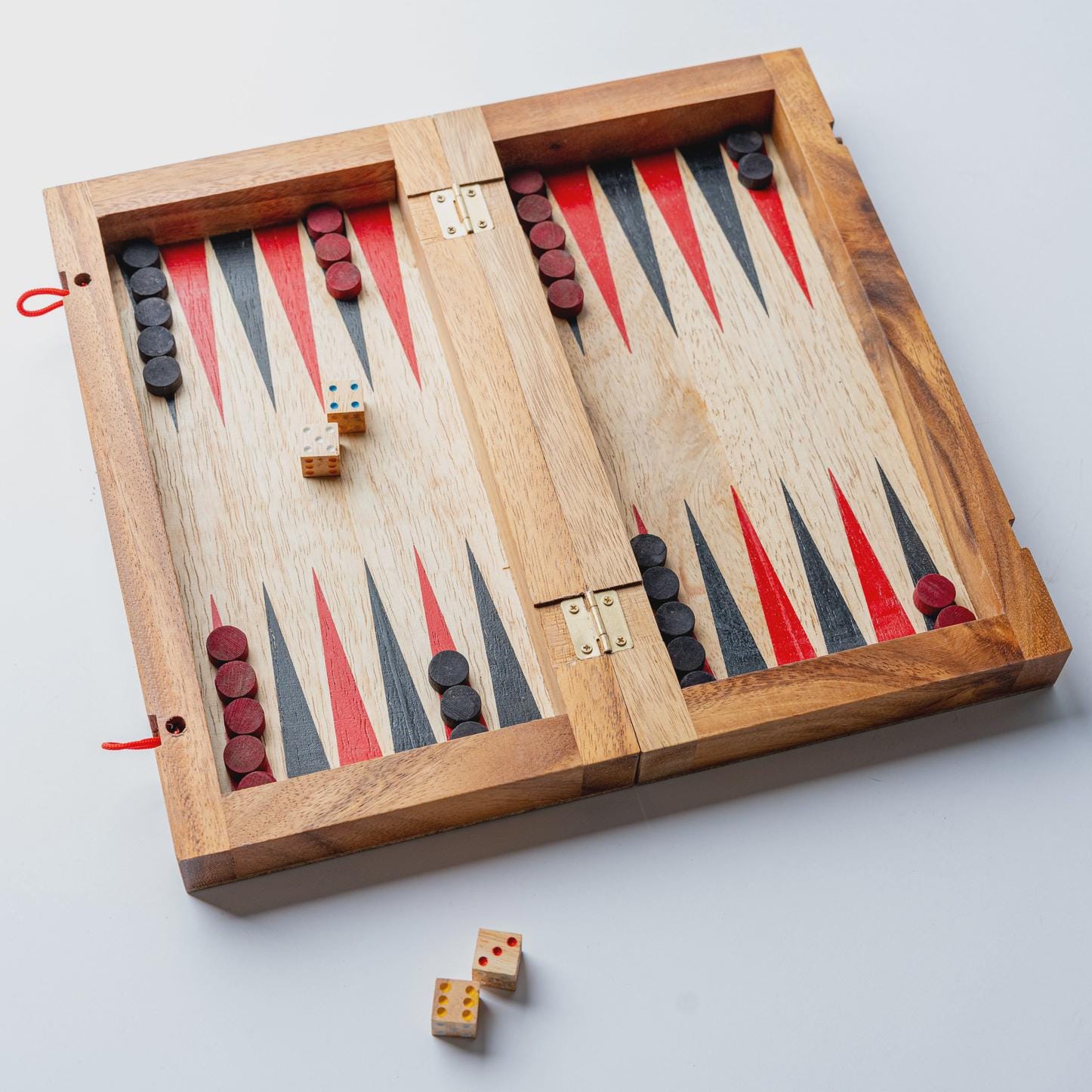 Modern Backgammon Mango Wood Board Game Set