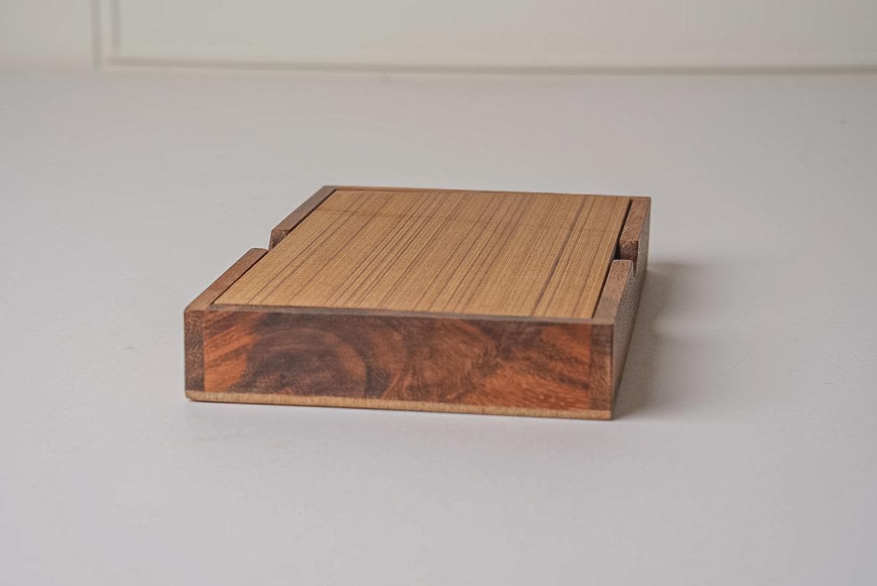 Modern Dominoes Mango Wood Board Game Set