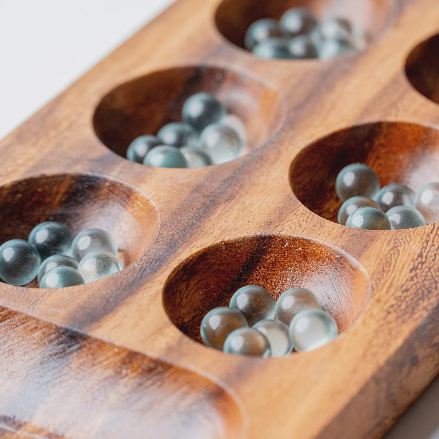 Modern Mancala Mango Wood Board Game Set