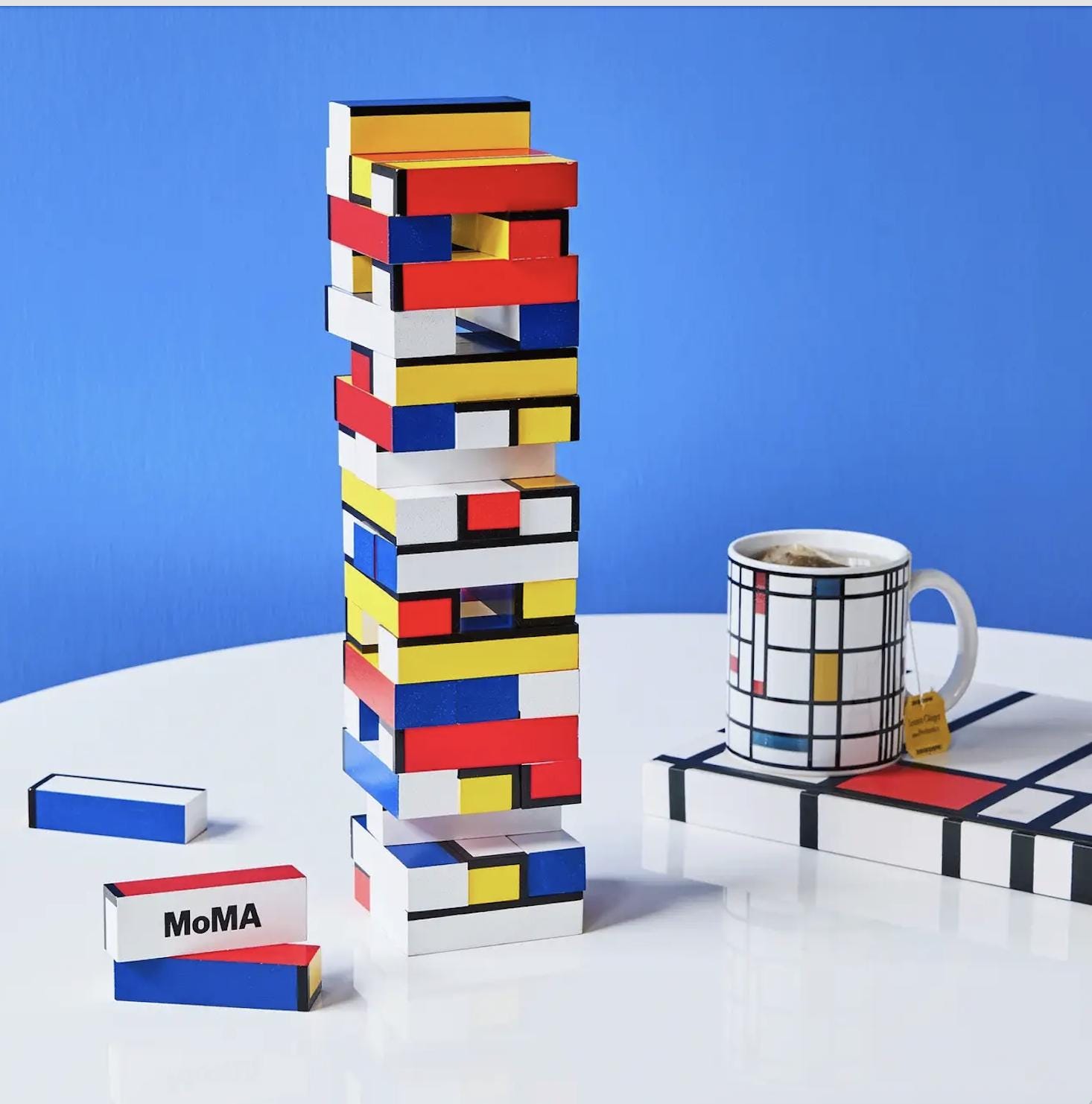 Retro Midcentury Modern Tumbling Tower Blocks Jenga Board Game