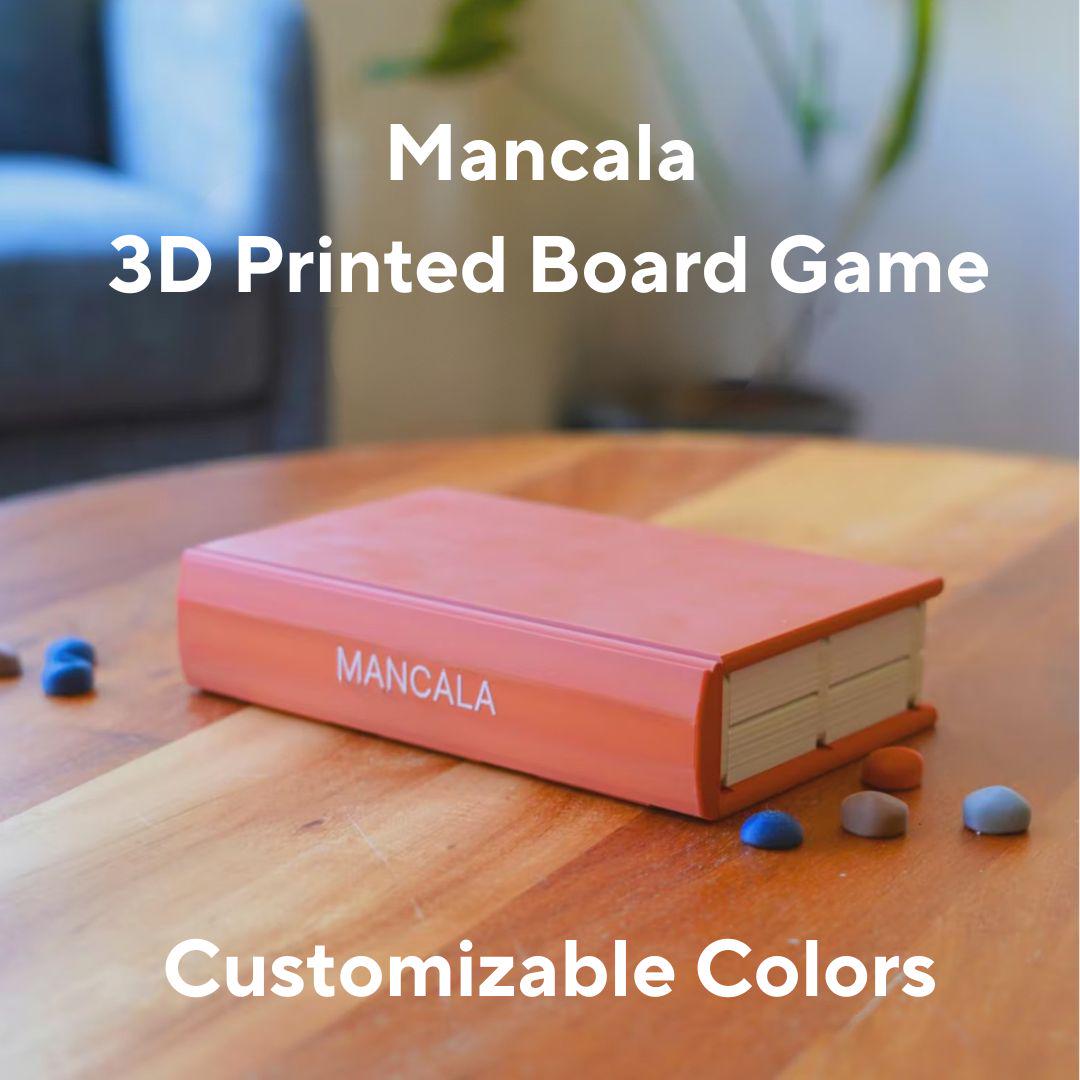 3D Printed Mancala Bookshelf Board Game (Customize Your Own Colors)