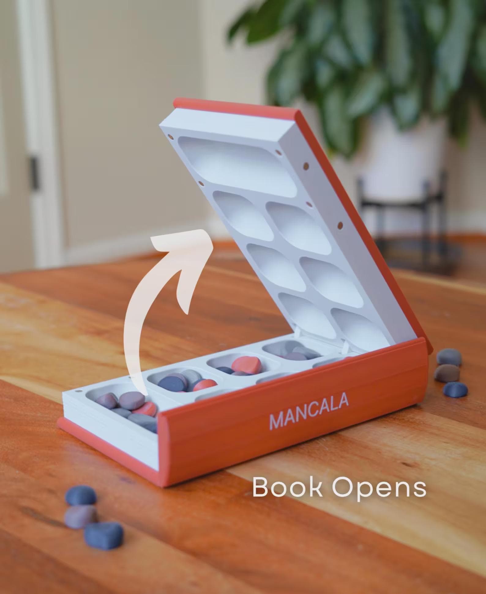 3D Printed Mancala Bookshelf Board Game (Customize Your Own Colors)