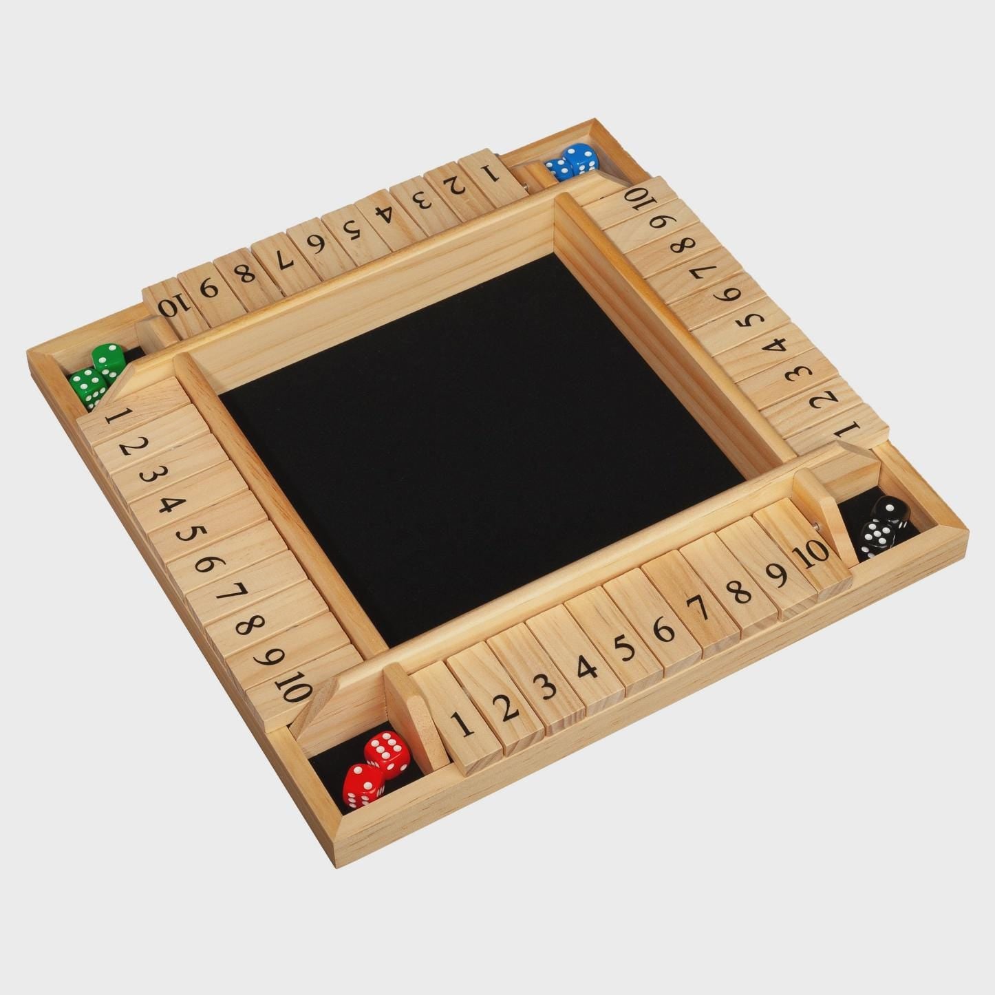 Shut the Box Board Game - 4 Players Wood Game