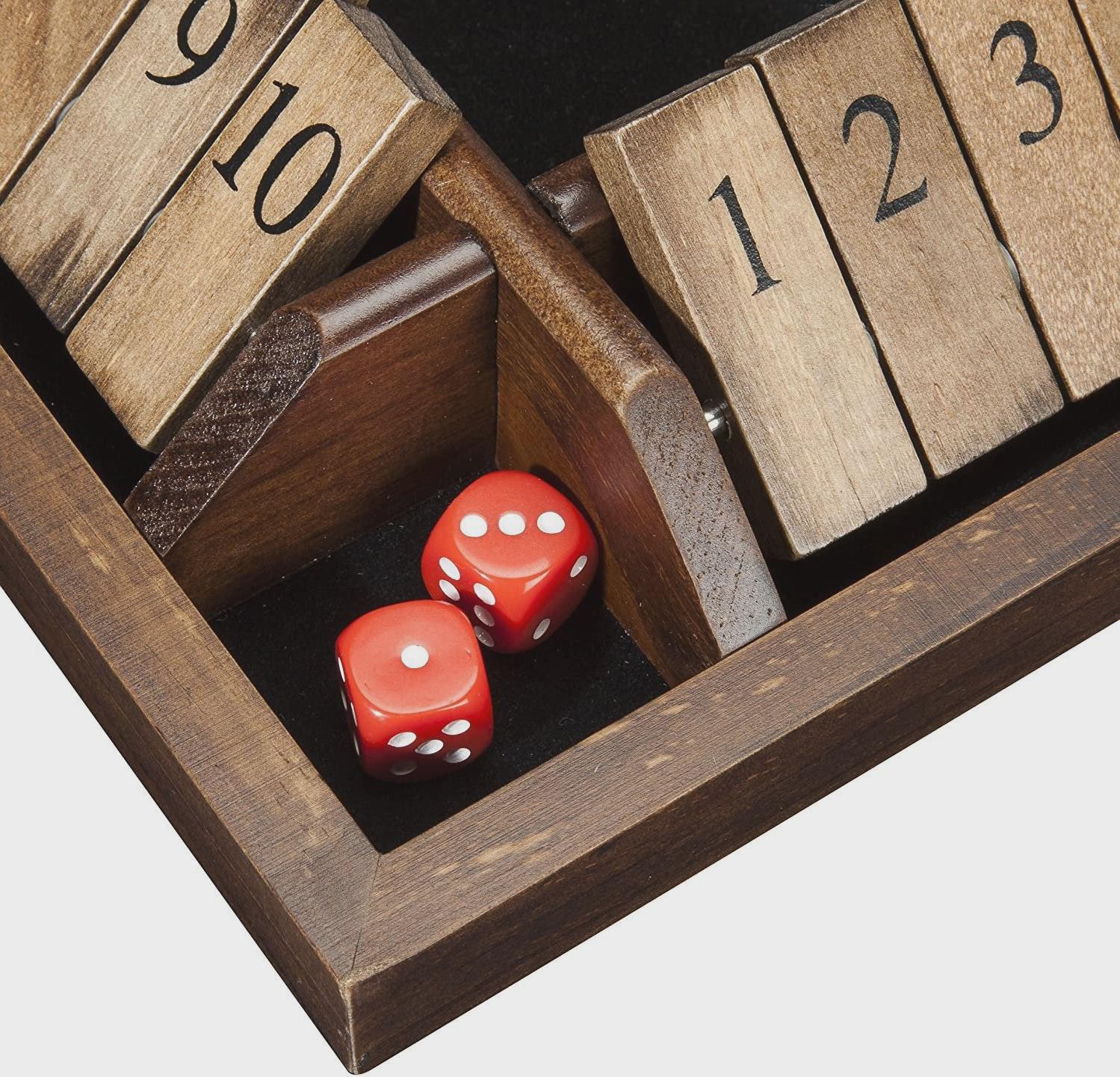 Shut the Box Board Game - 4 Players Wood Game